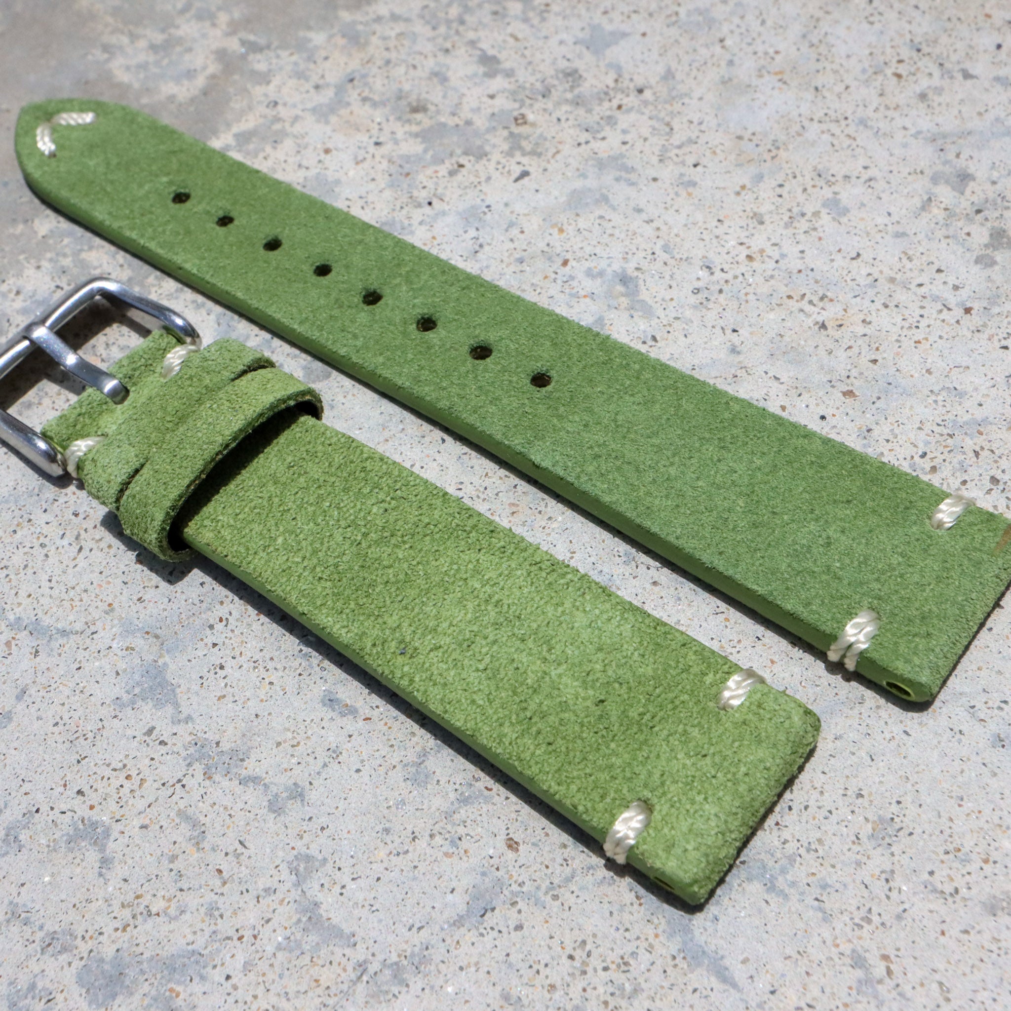 Moss Green Suede | Heritage Suede Italian Calf Leather Watch Strap