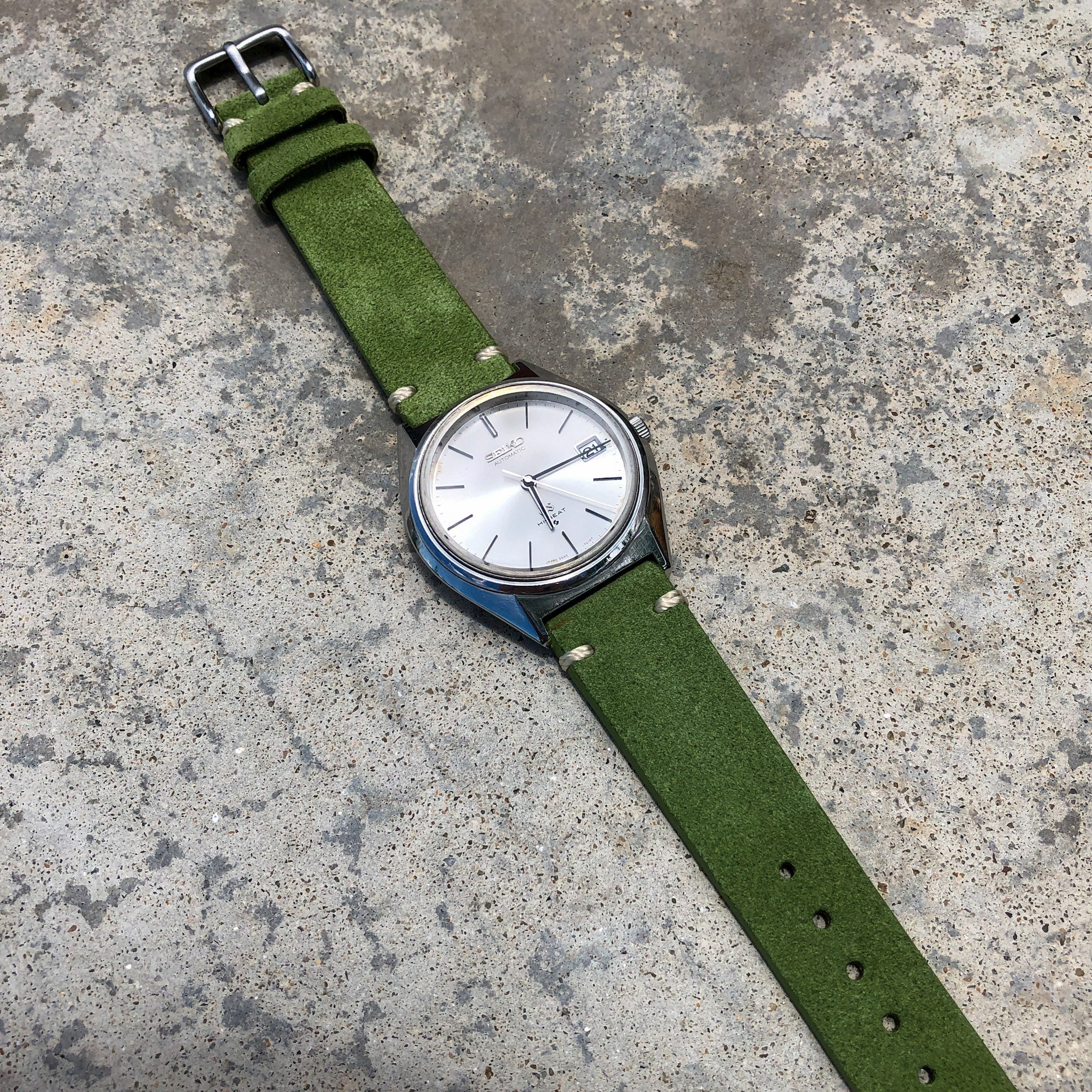 Moss Green Suede | Heritage Suede Italian Calf Leather Watch Strap