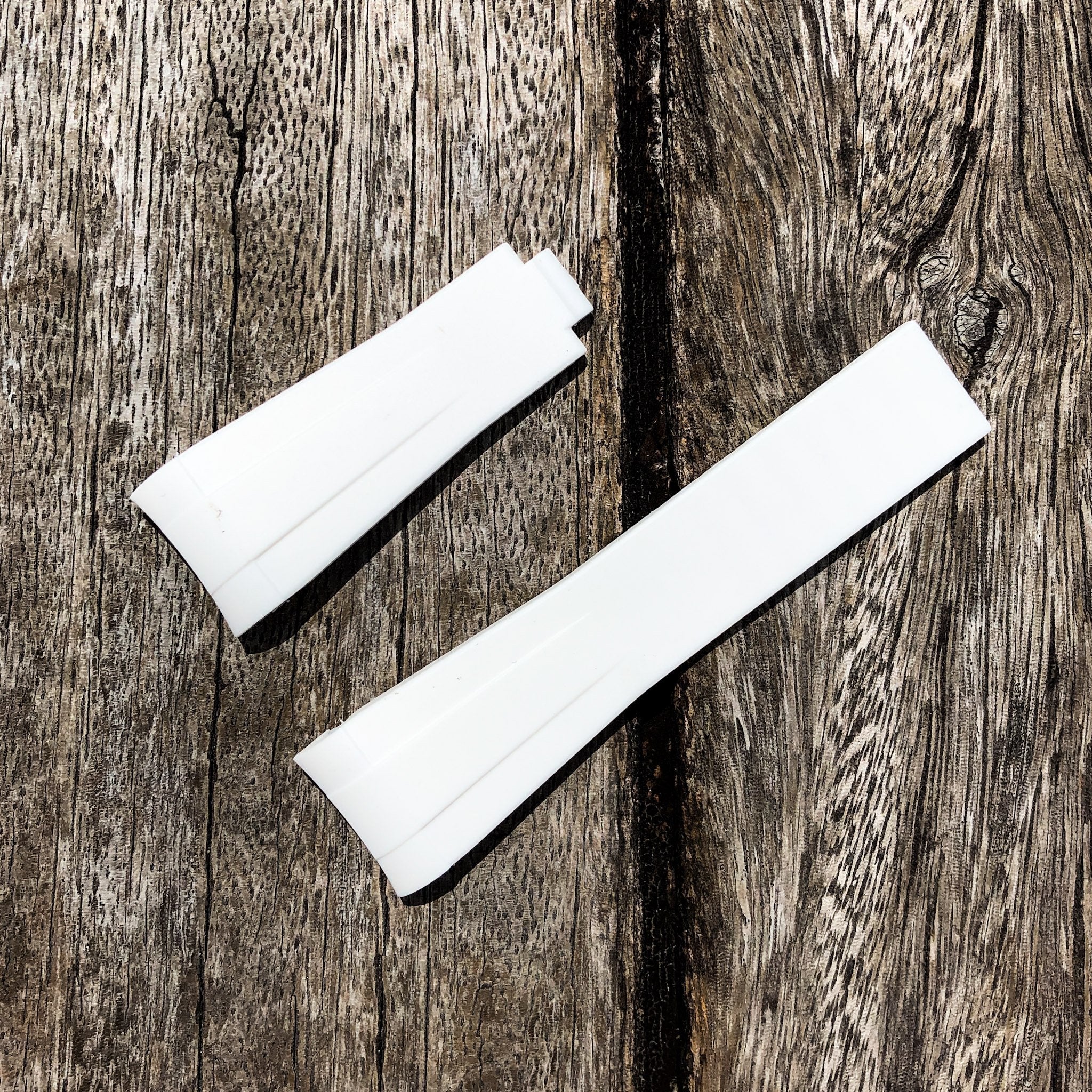 Aqua Series | White Rubber Watch Strap For Rolex with Curved End - Samurai Vintage Co.