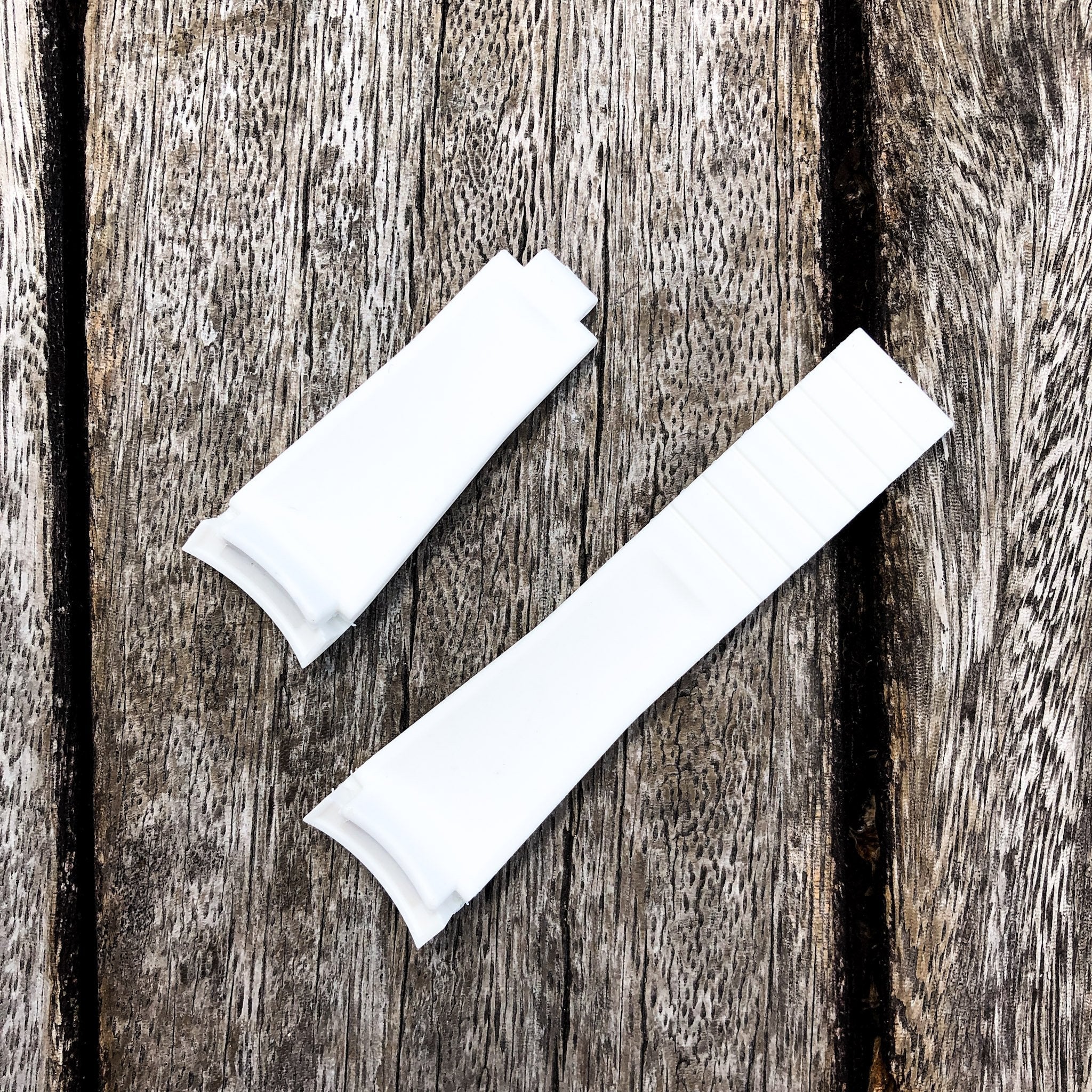 Aqua Series | White Rubber Watch Strap For Rolex with Curved End - Samurai Vintage Co.