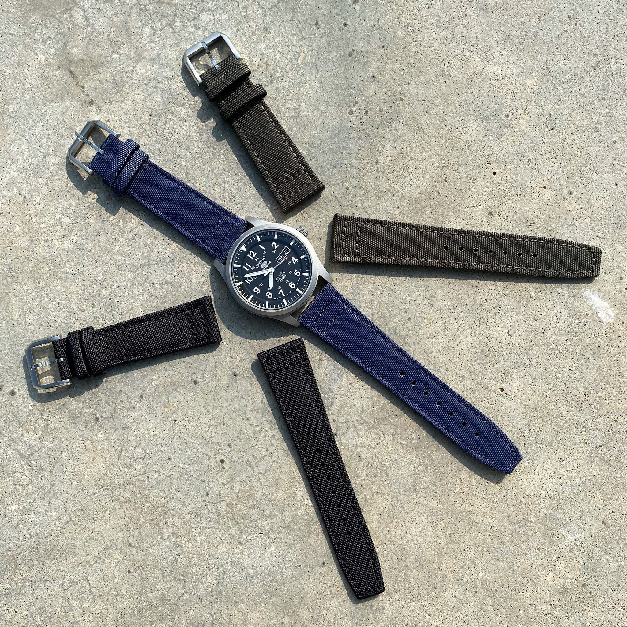 Army Green | Pilot Nylon Watch Strap - Samurai Vintage Co.