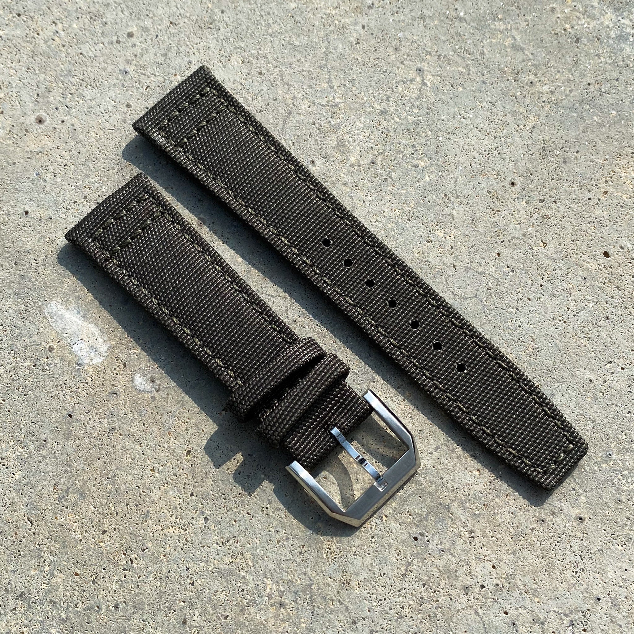 Army Green | Pilot Nylon Watch Strap - Samurai Vintage Co.