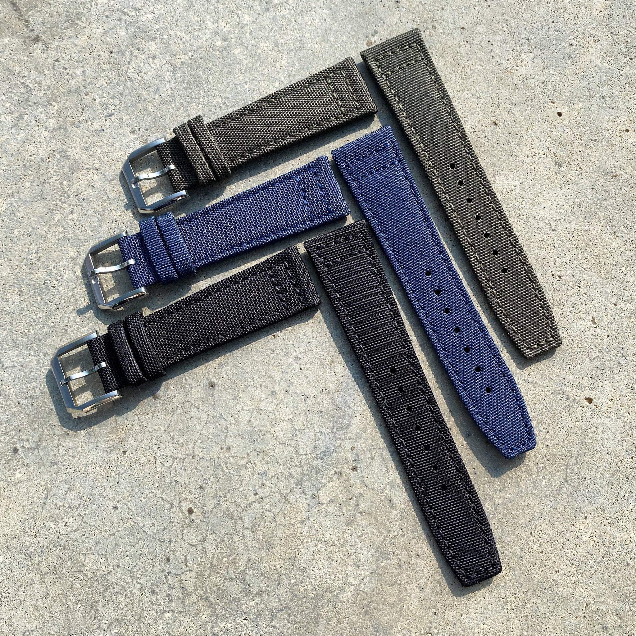 Army Green | Pilot Nylon Watch Strap - Samurai Vintage Co.