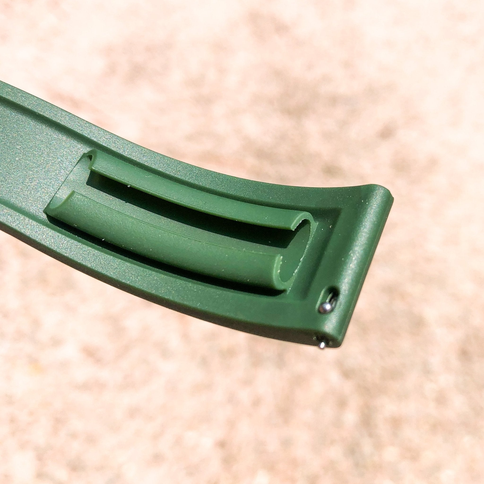 Basil Green | Flexi Rubber Series Watch Strap (with quick release) - Samurai Vintage Co.