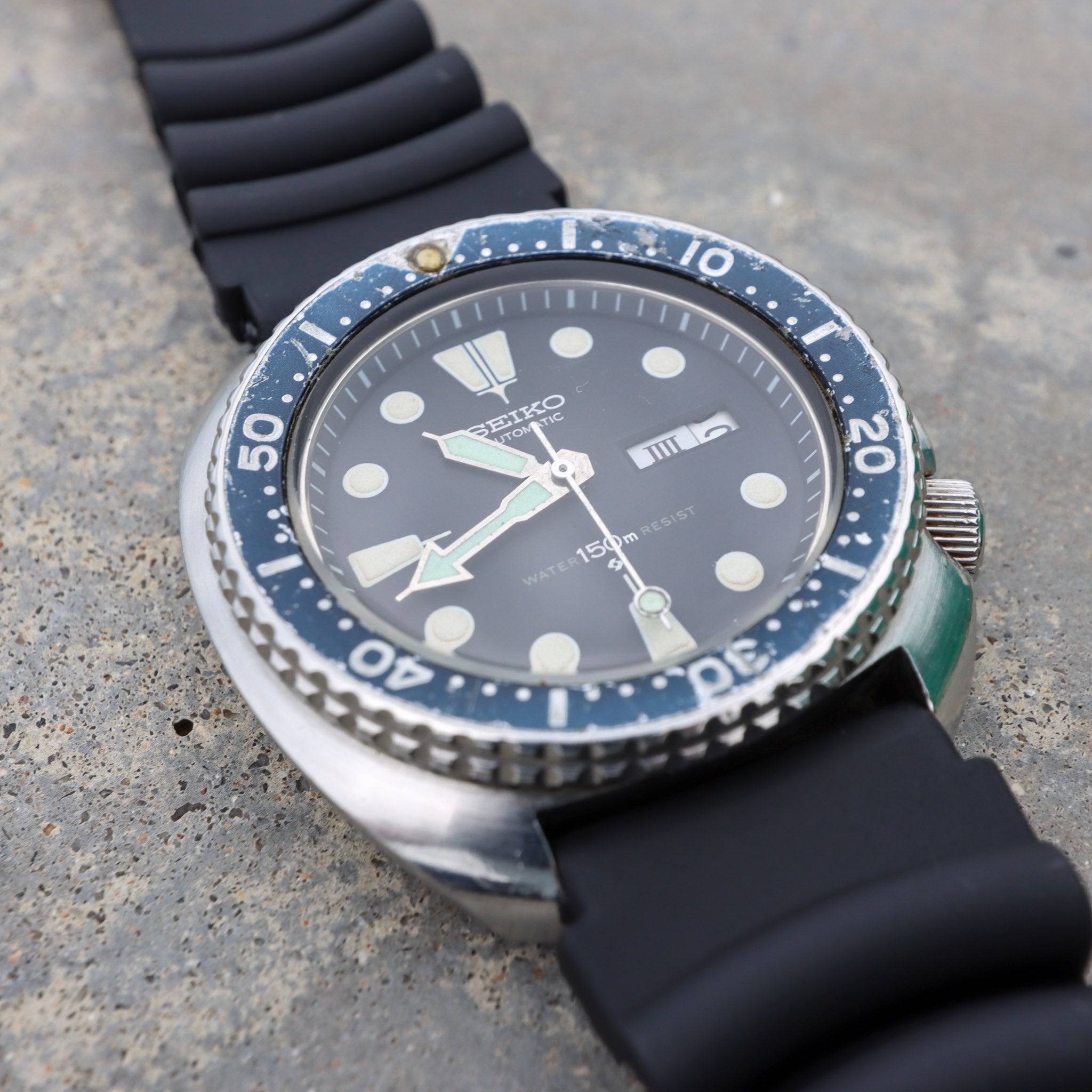 Black Rubber with diving extension | Flexi Rubber Series Watch Strap For Seiko - Samurai Vintage Co.