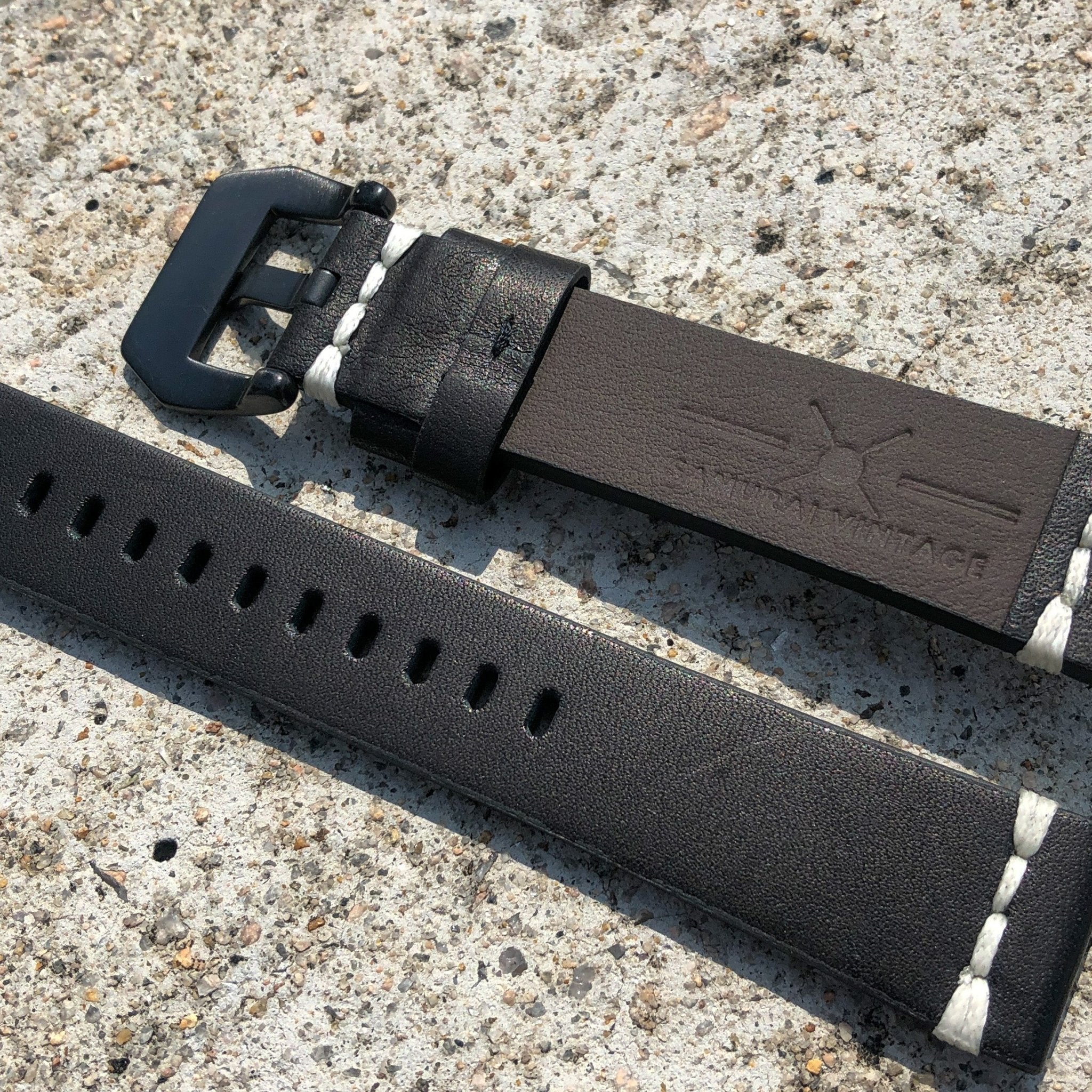 Classic Black | Urban Traveller Italian Calf Leather Watch Strap - Samurai Vintage Co.