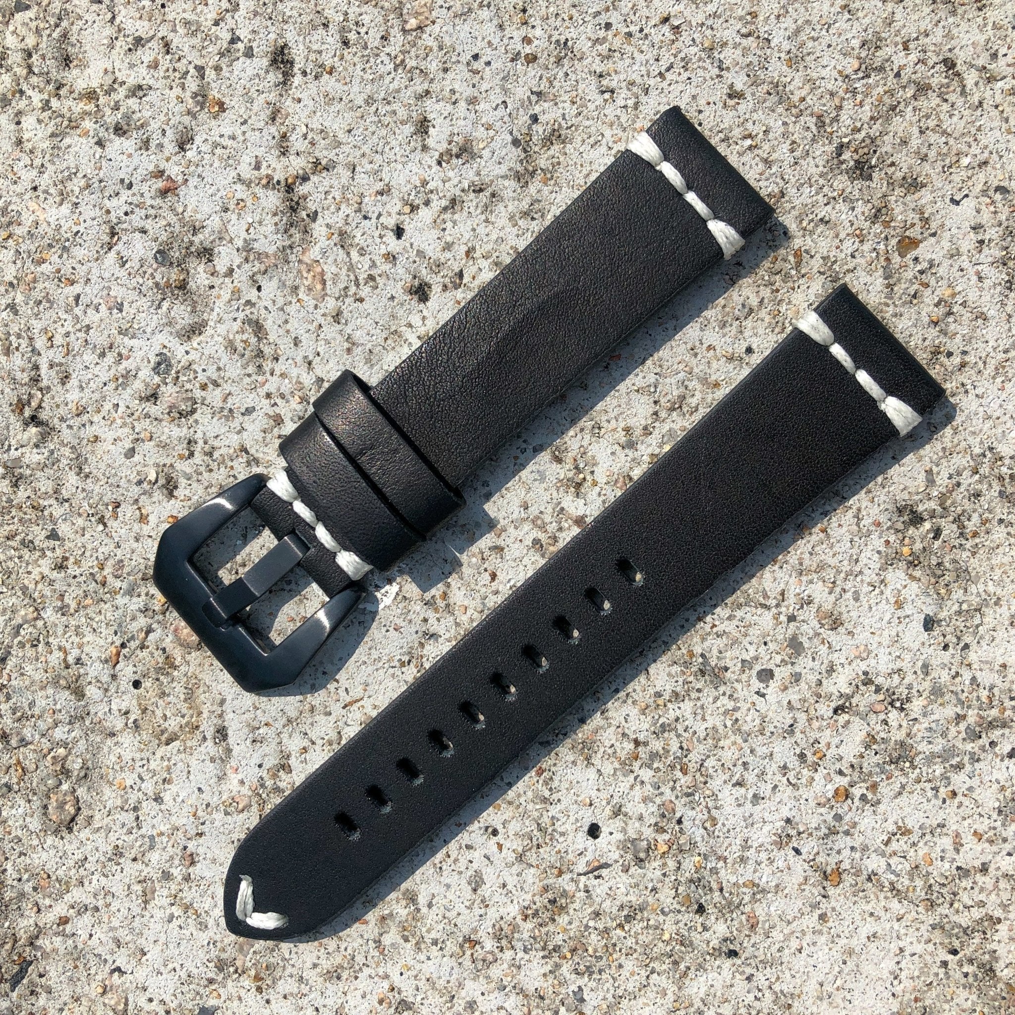 Classic Black | Urban Traveller Italian Calf Leather Watch Strap - Samurai Vintage Co.