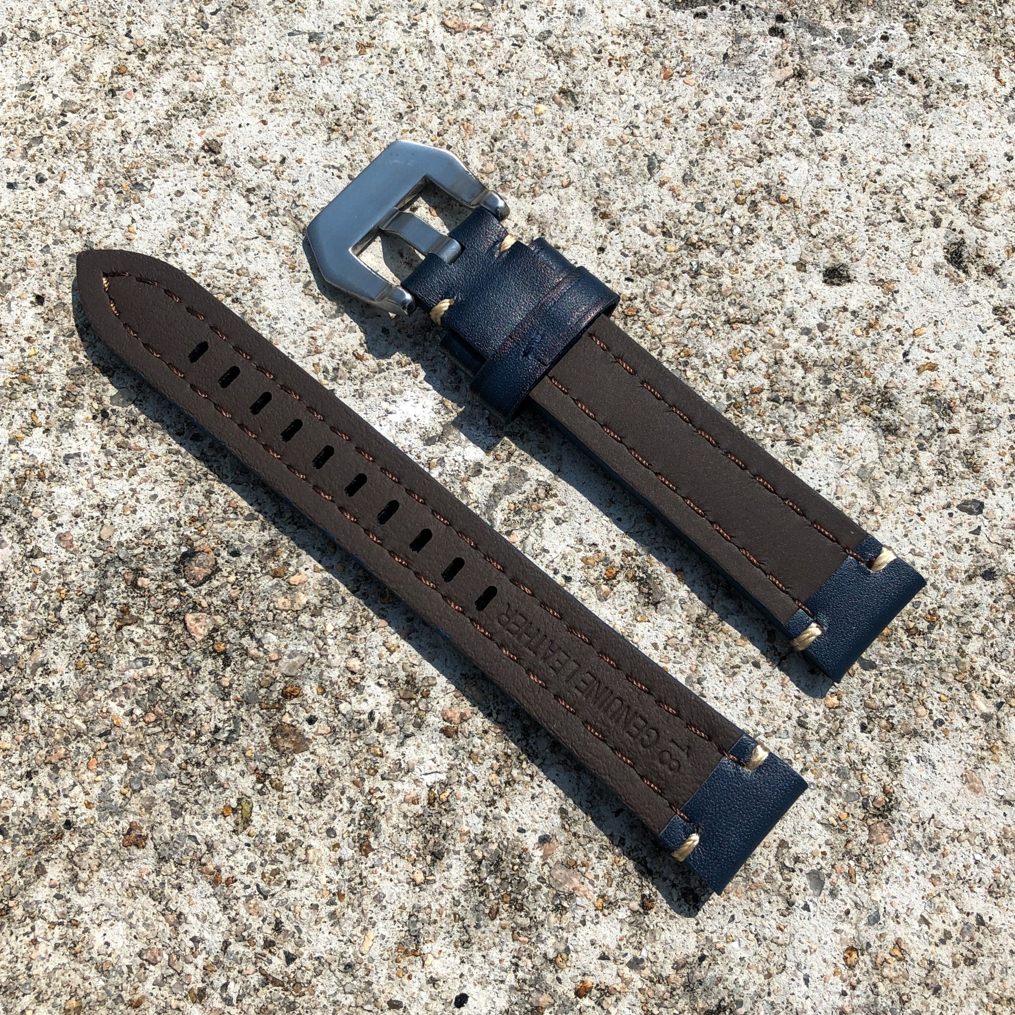 Classic Blue | Cowboy Italian Calf Leather Watch Strap - Samurai Vintage Co.