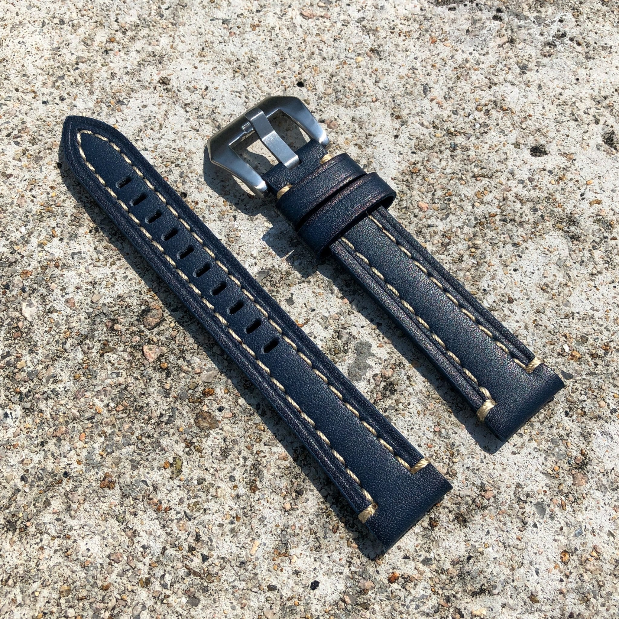 Classic Blue | Cowboy Italian Calf Leather Watch Strap - Samurai Vintage Co.