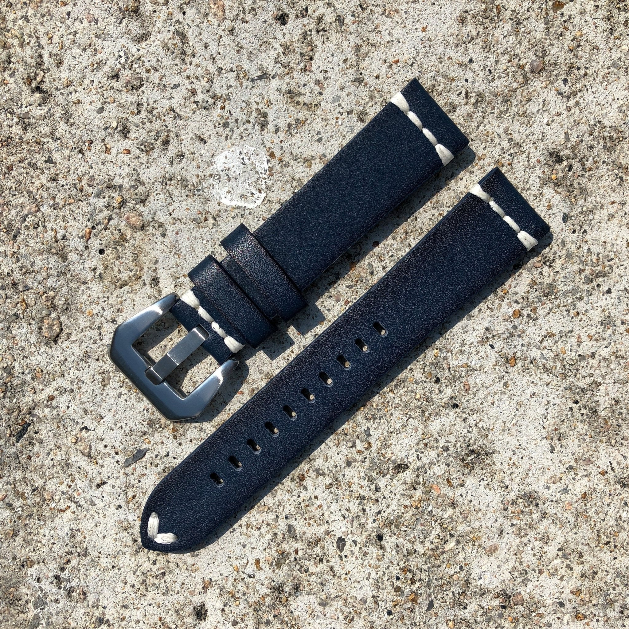 Classic Blue | Urban Traveller Italian Calf Leather Watch Strap - Samurai Vintage Co.