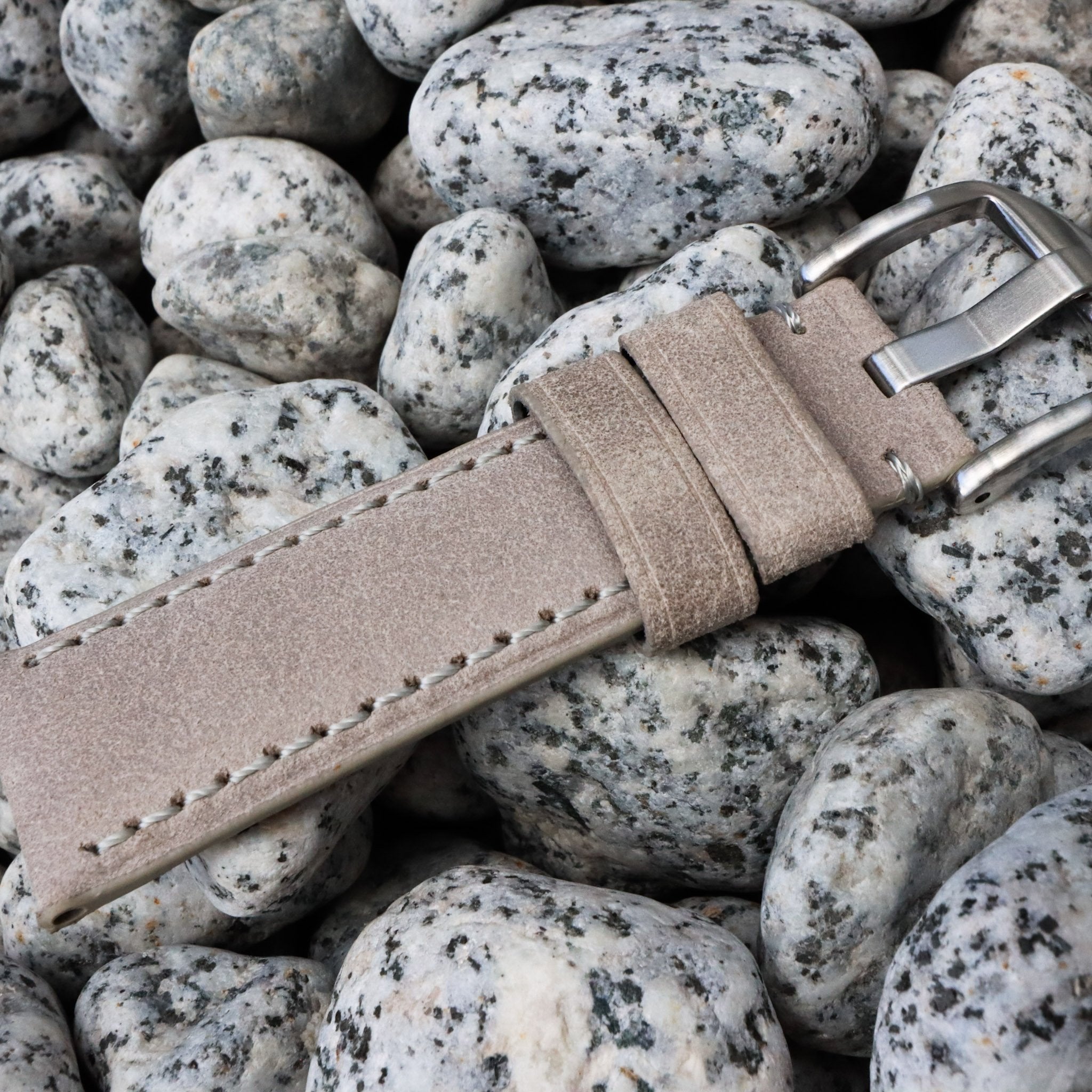 Cloud Grey | Calfskin Italian Leather Watch Strap - Samurai Vintage Co.