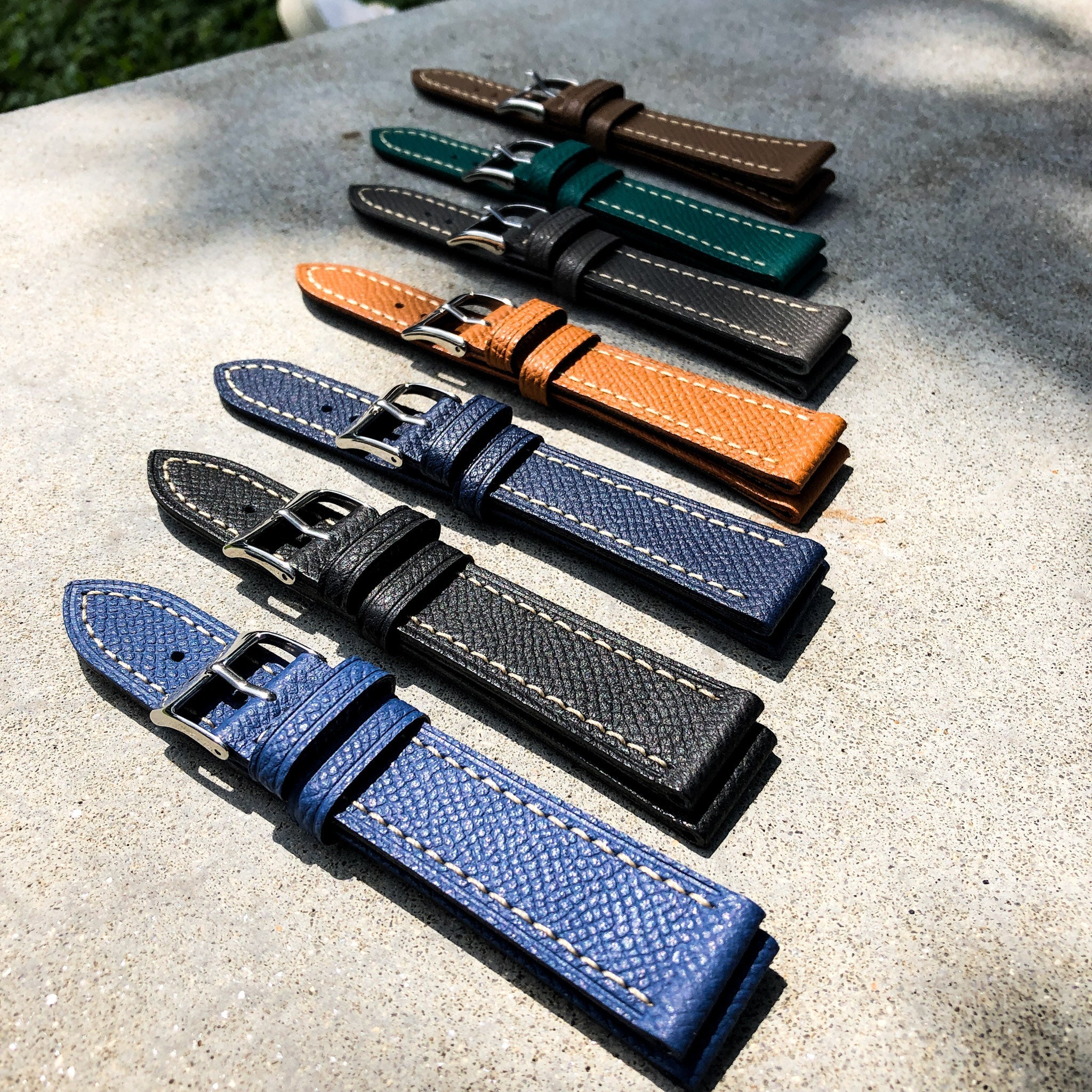 Elephant Grey | Grand Italian Calf Leather Watch Strap - Samurai Vintage Co.