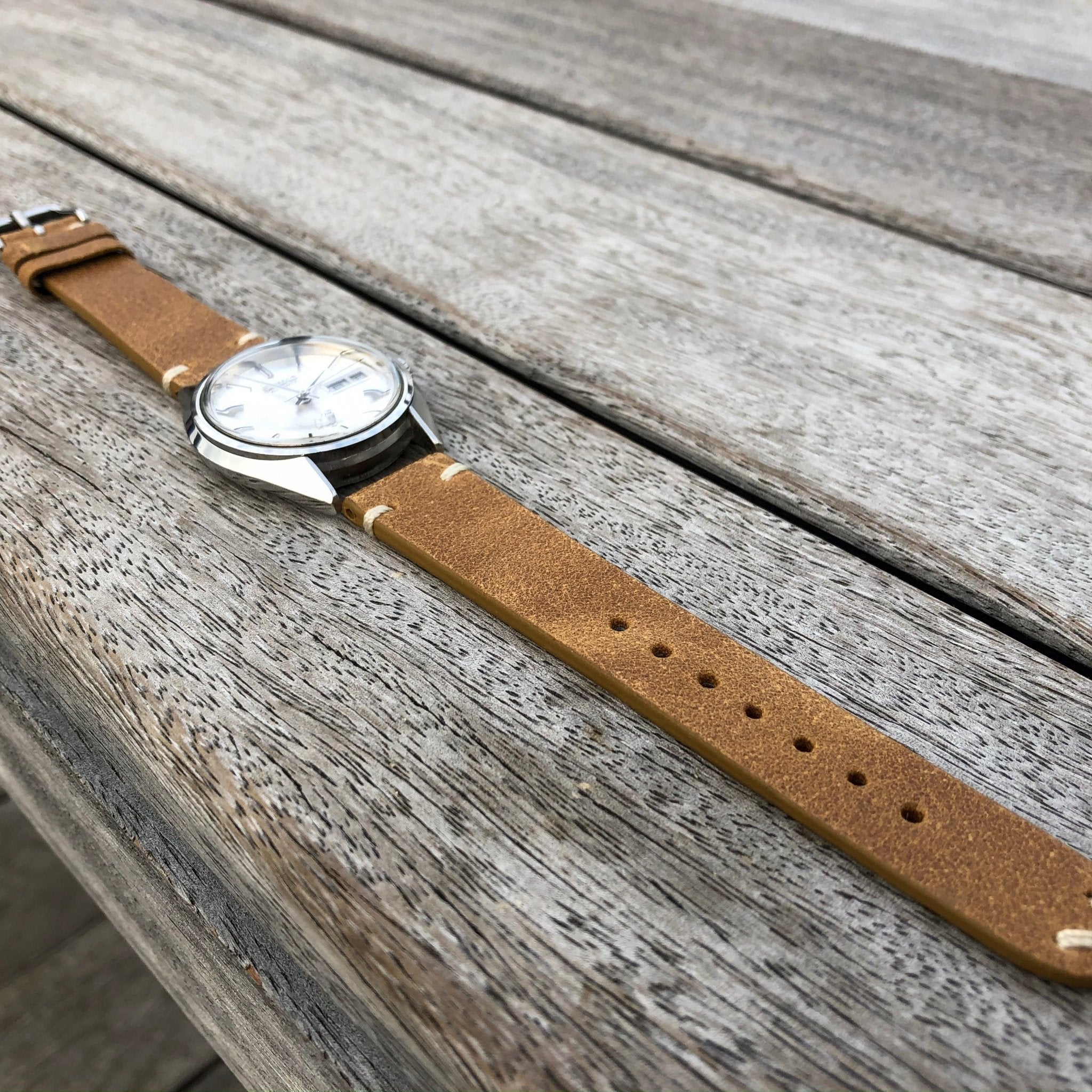 Imola Brown | Heritage Italian Calf Leather Watch Strap - Samurai Vintage Co.