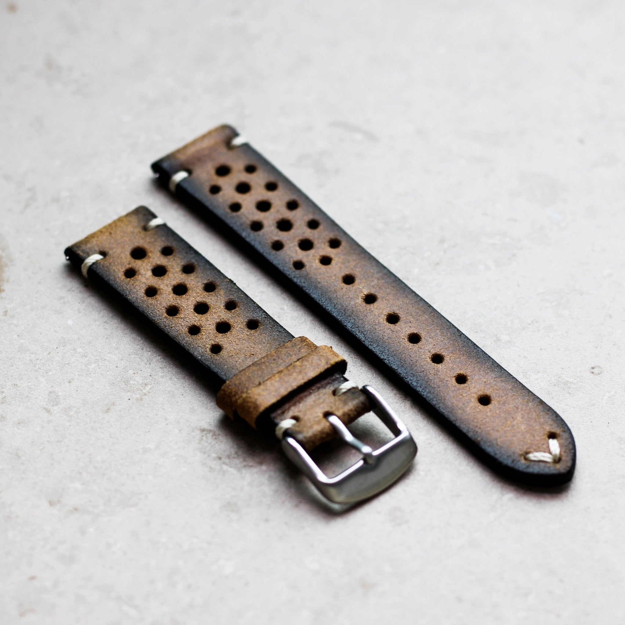Imola Brown | Rally Racing Italian Calf Leather Watch Strap - Samurai Vintage Co.