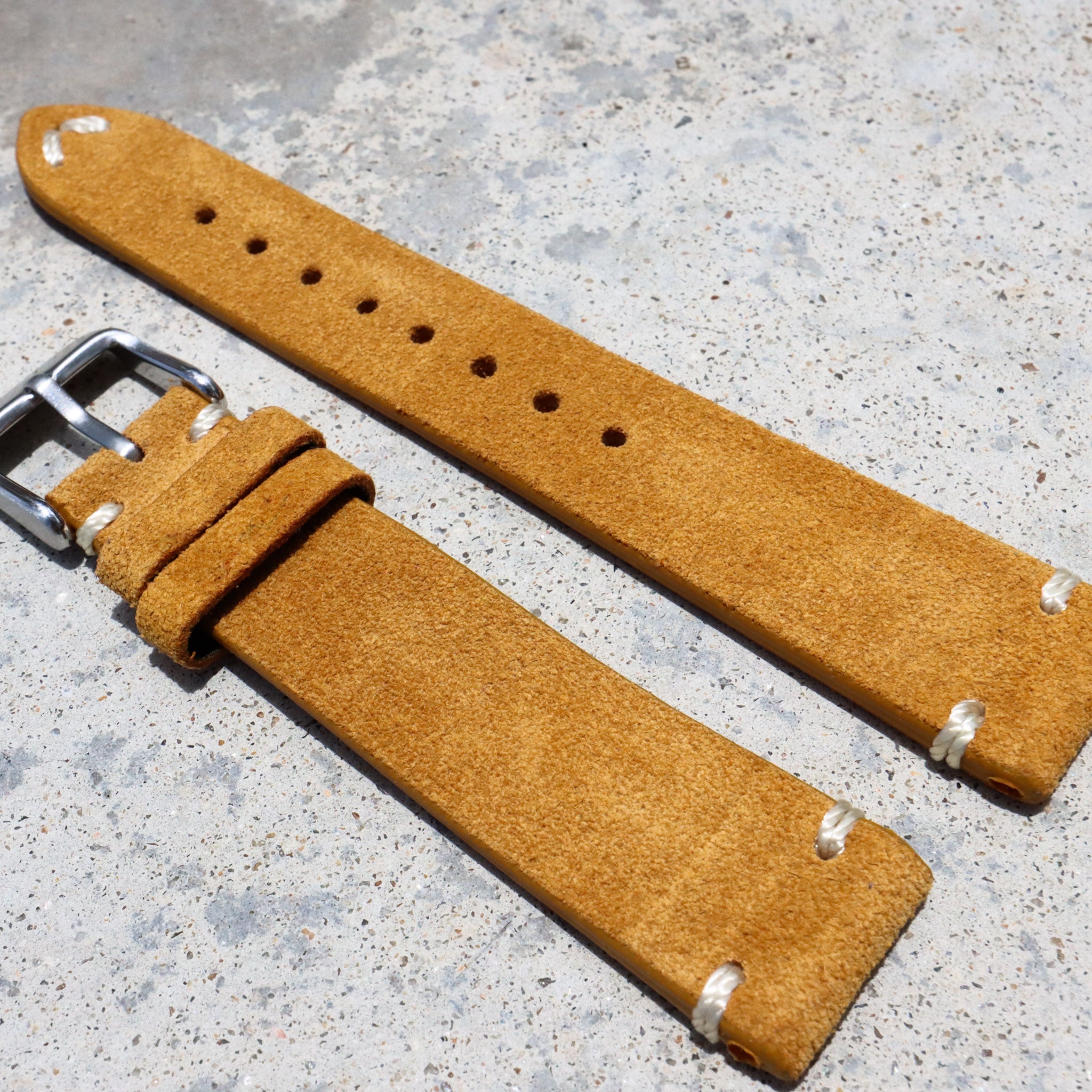 Imola Brown Suede | Heritage Suede Italian Calf Leather Watch Strap - Samurai Vintage Co.