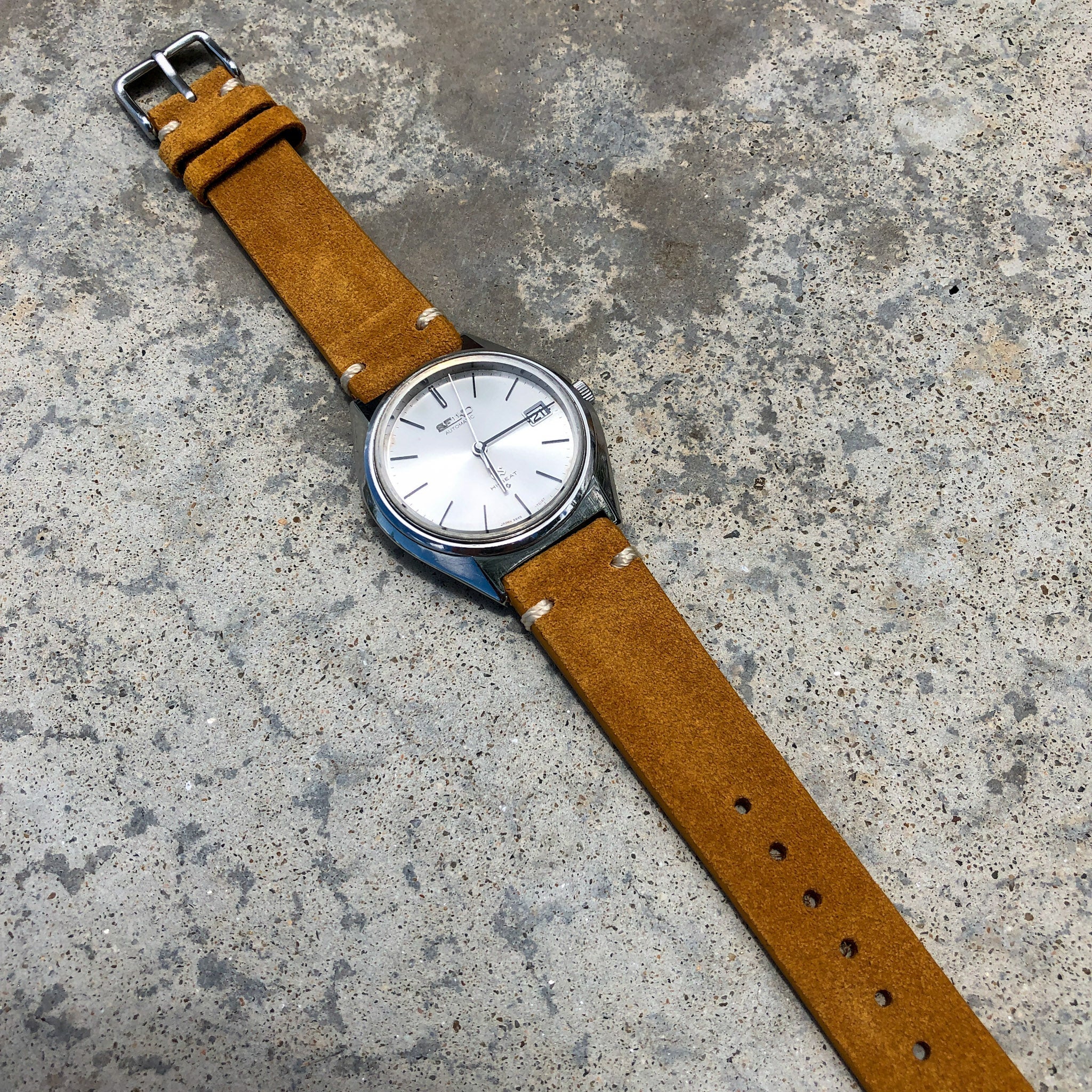 Imola Brown Suede | Heritage Suede Italian Calf Leather Watch Strap - Samurai Vintage Co.