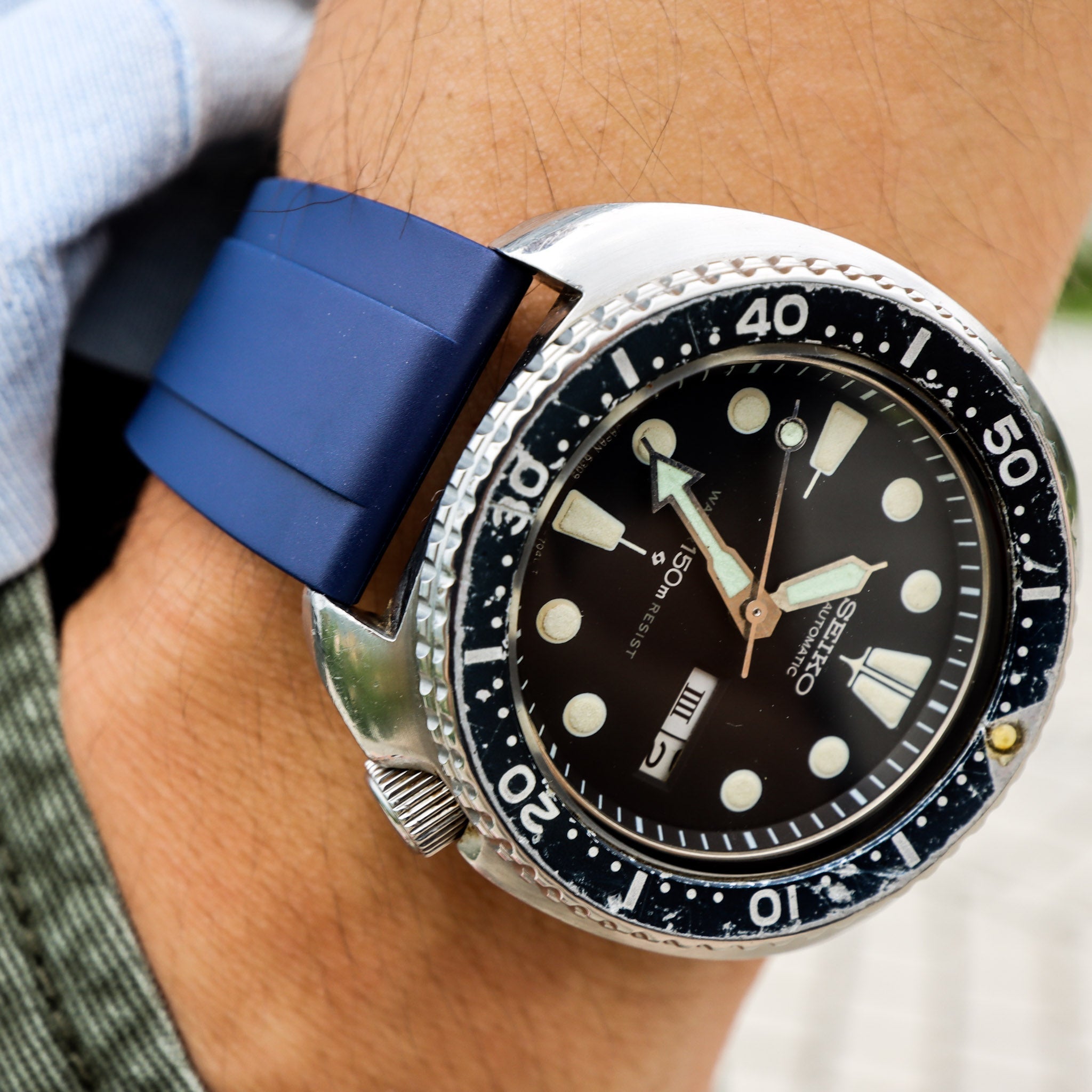 Ink Blue | Flexi Rubber Series Watch Strap (with quick release) - Samurai Vintage Co.