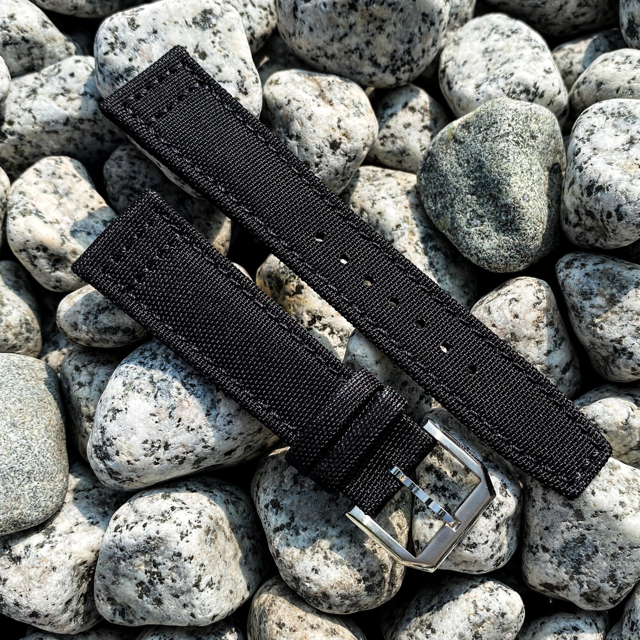 Jet Black | Pilot Nylon Watch Strap - Samurai Vintage Co.