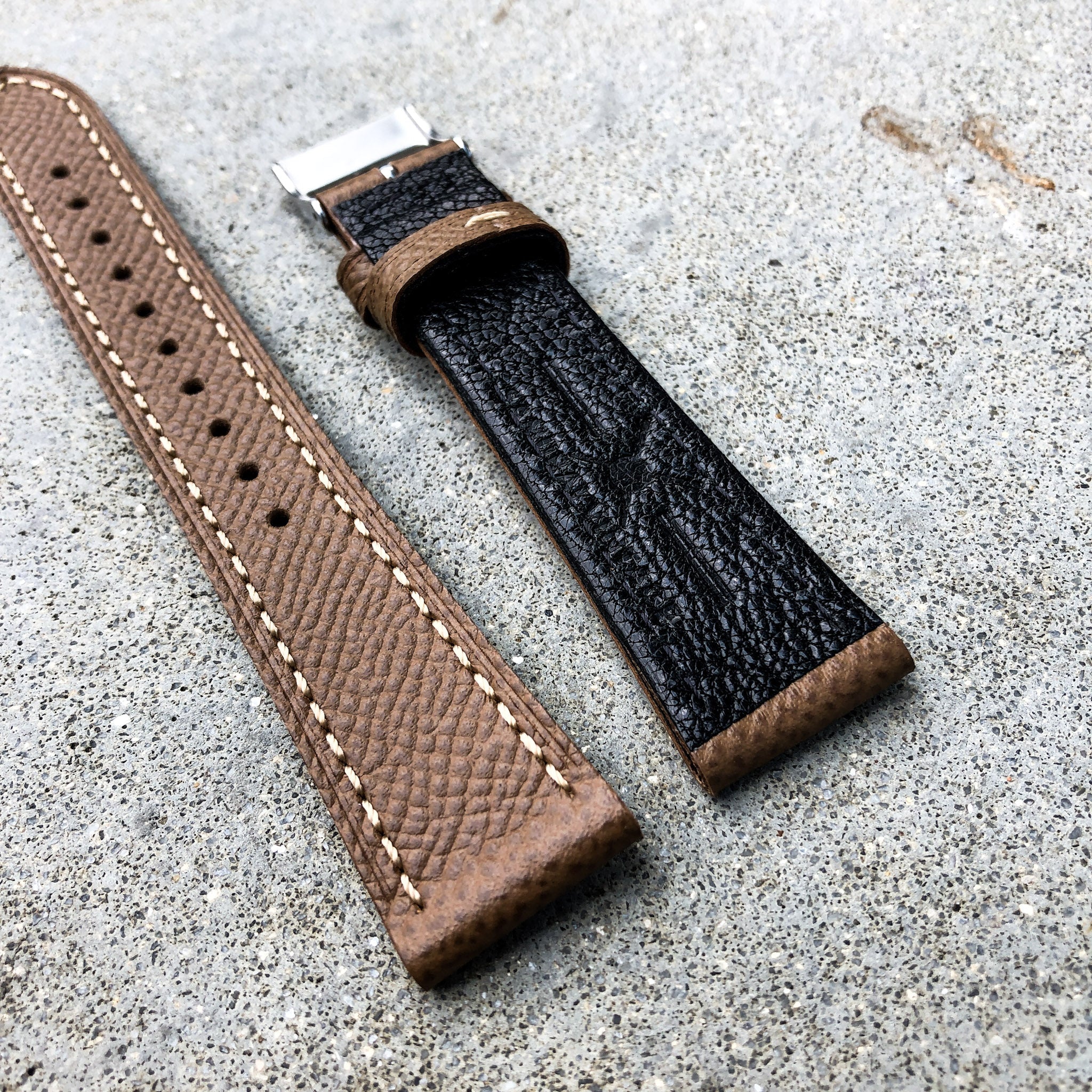 Khaki Brown | Grand Italian Calf Leather Watch Strap - Samurai Vintage Co.