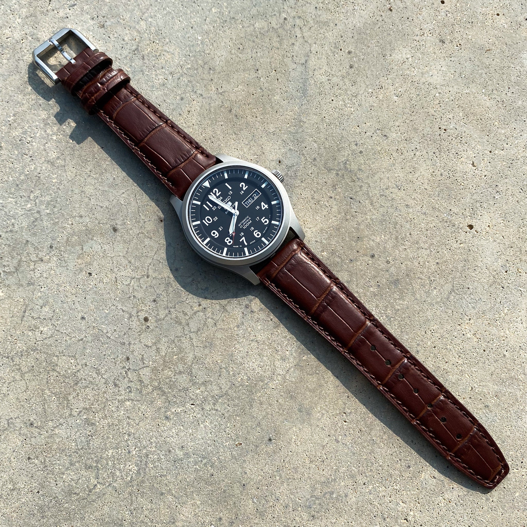 Mocha Brown | Pilot Italian Calf Leather Watch Strap - Samurai Vintage Co.