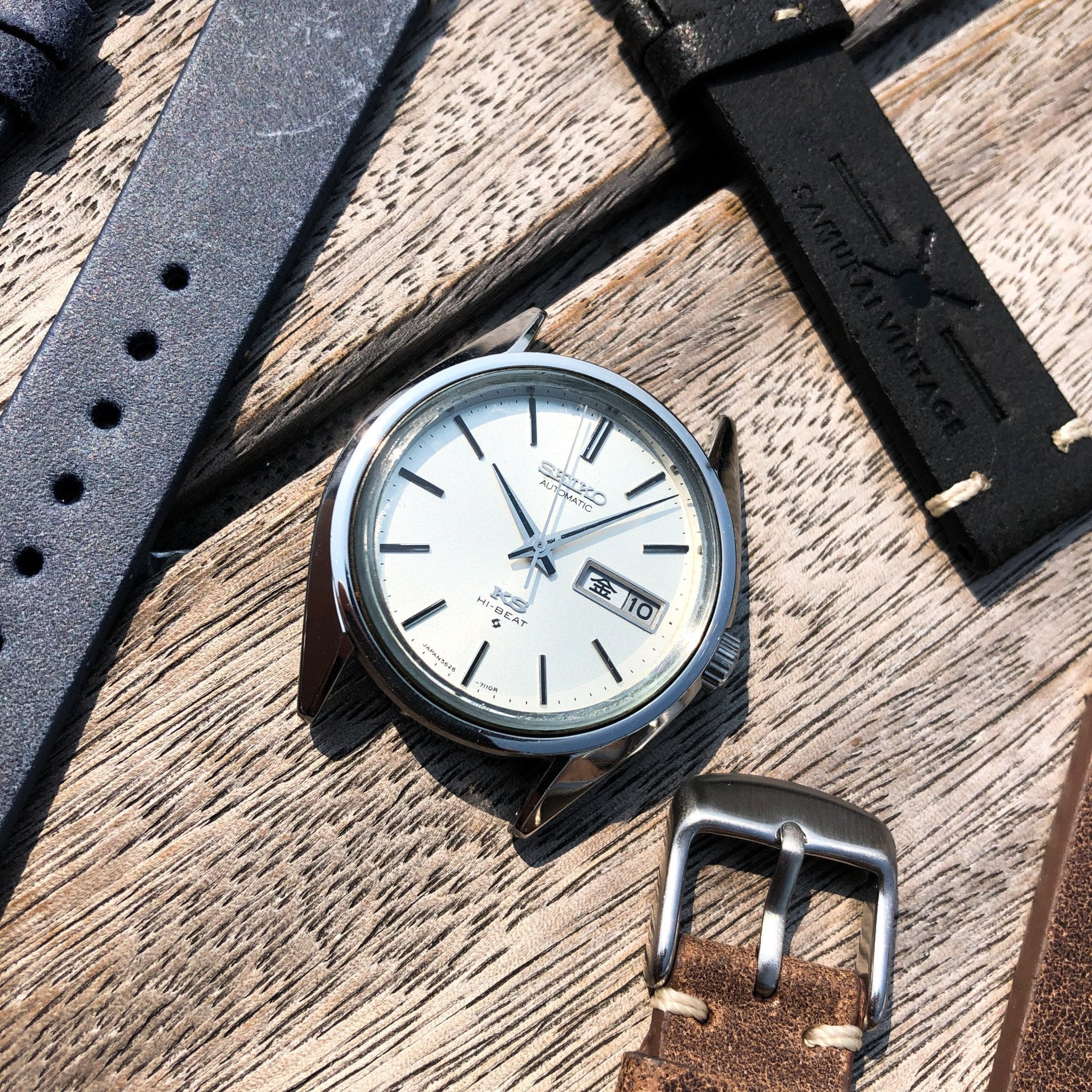 Navy Blue | Heritage Italian Calf Leather Watch Strap - Samurai Vintage Co.