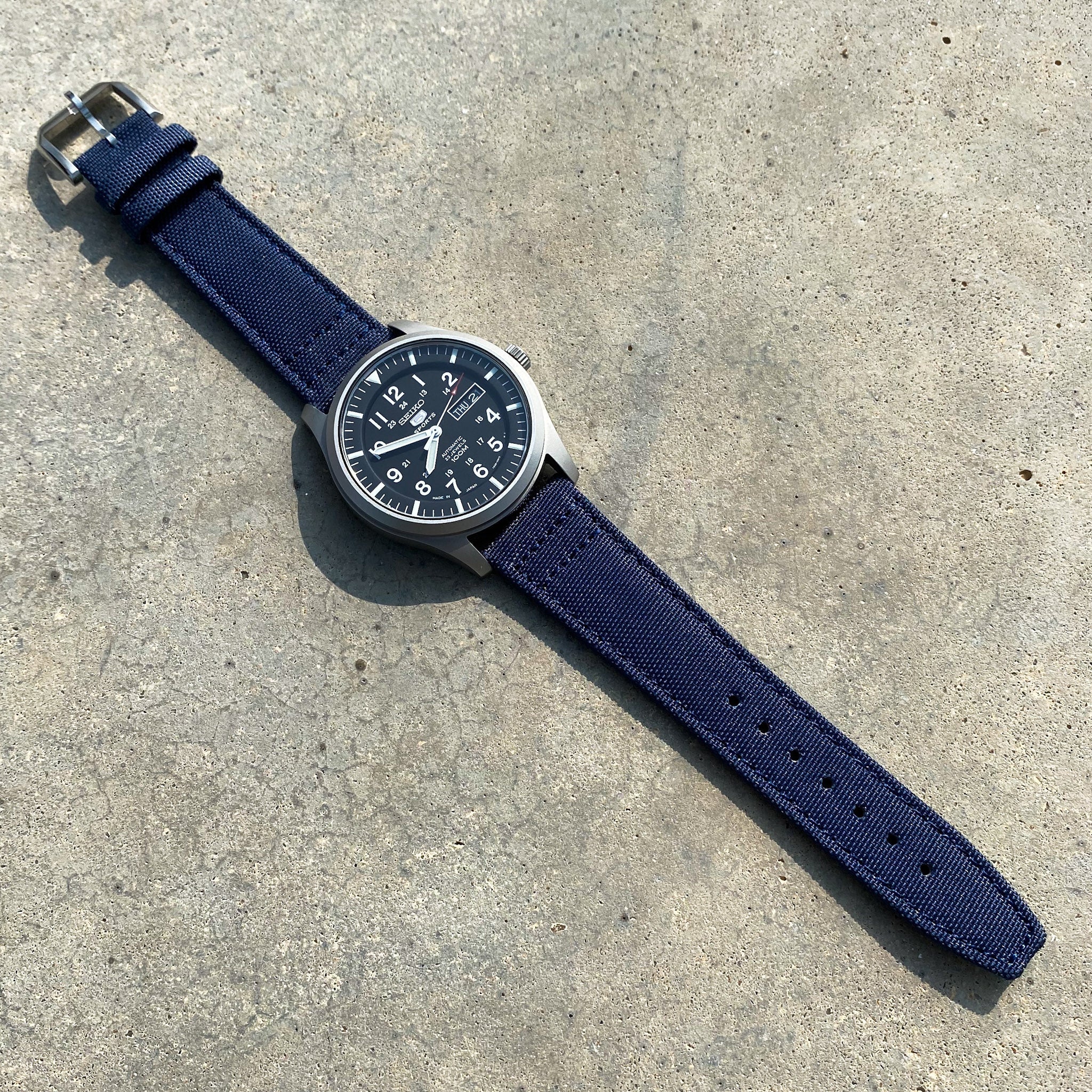 Ocean Blue | Pilot Nylon Watch Strap - Samurai Vintage Co.