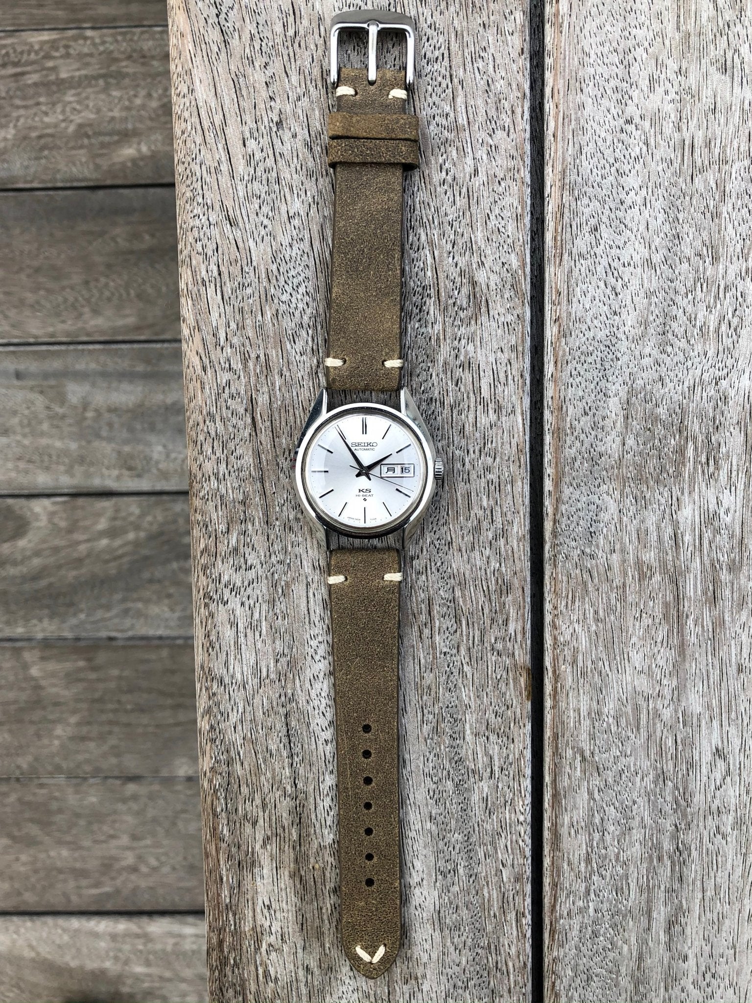Olive Green | Heritage Italian Calf Leather Watch Strap - Samurai Vintage Co.