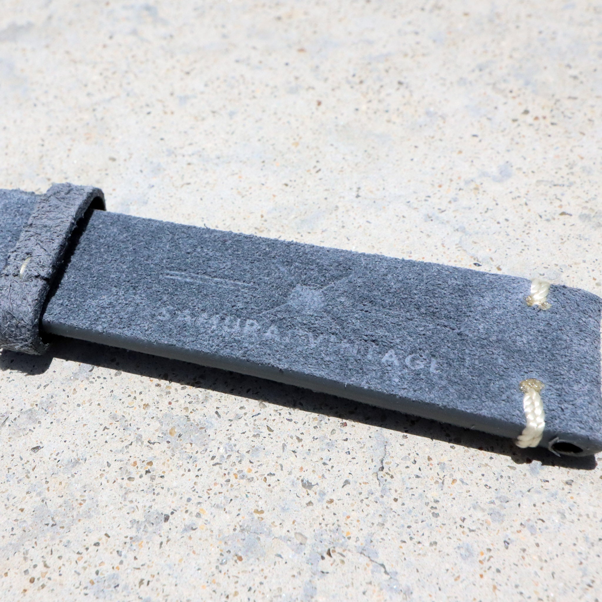Rocky Blue Suede | Heritage Suede Italian Calf Leather Watch Strap - Samurai Vintage Co.