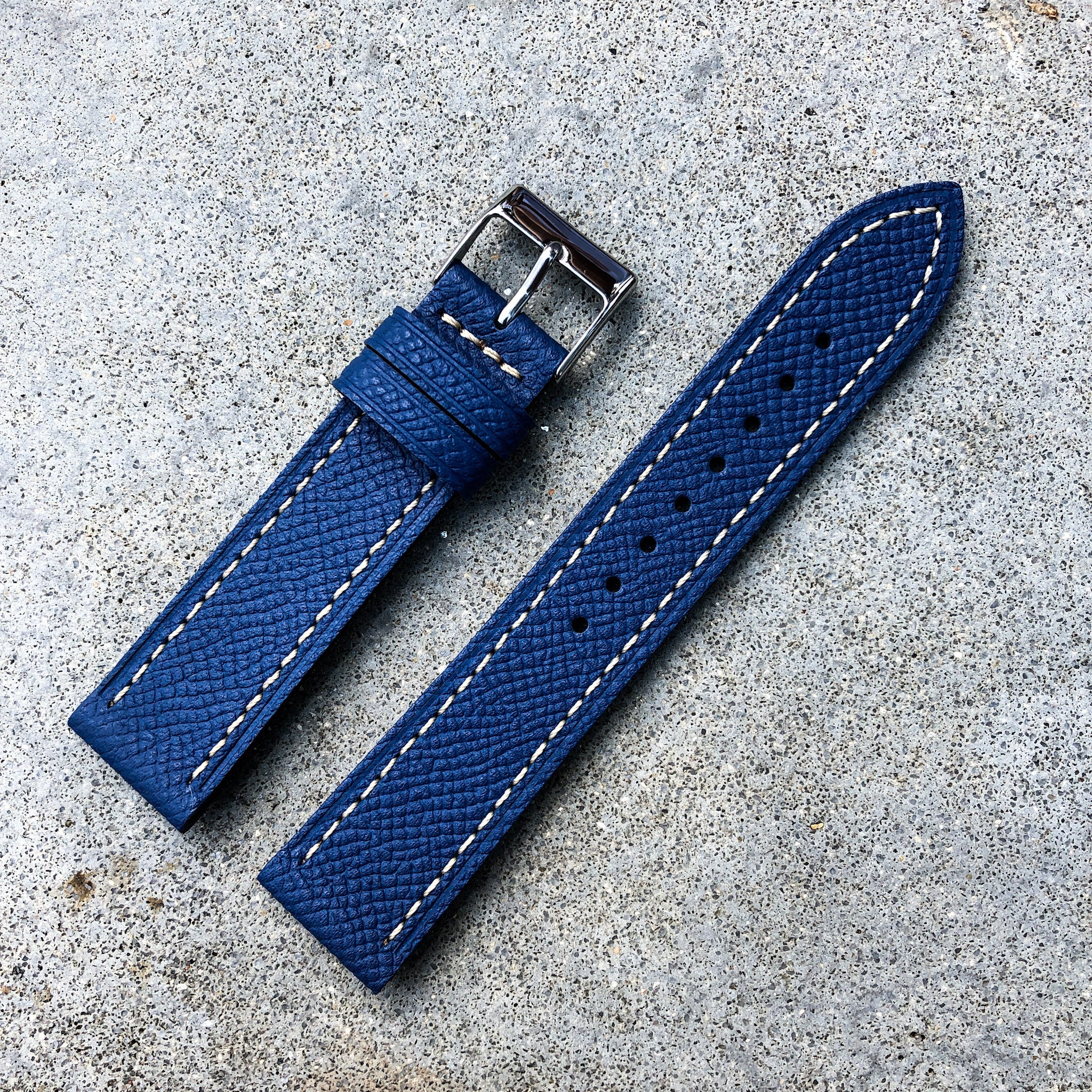 Sapphire Blue | Grand Italian Calf Leather Watch Strap - Samurai Vintage Co.
