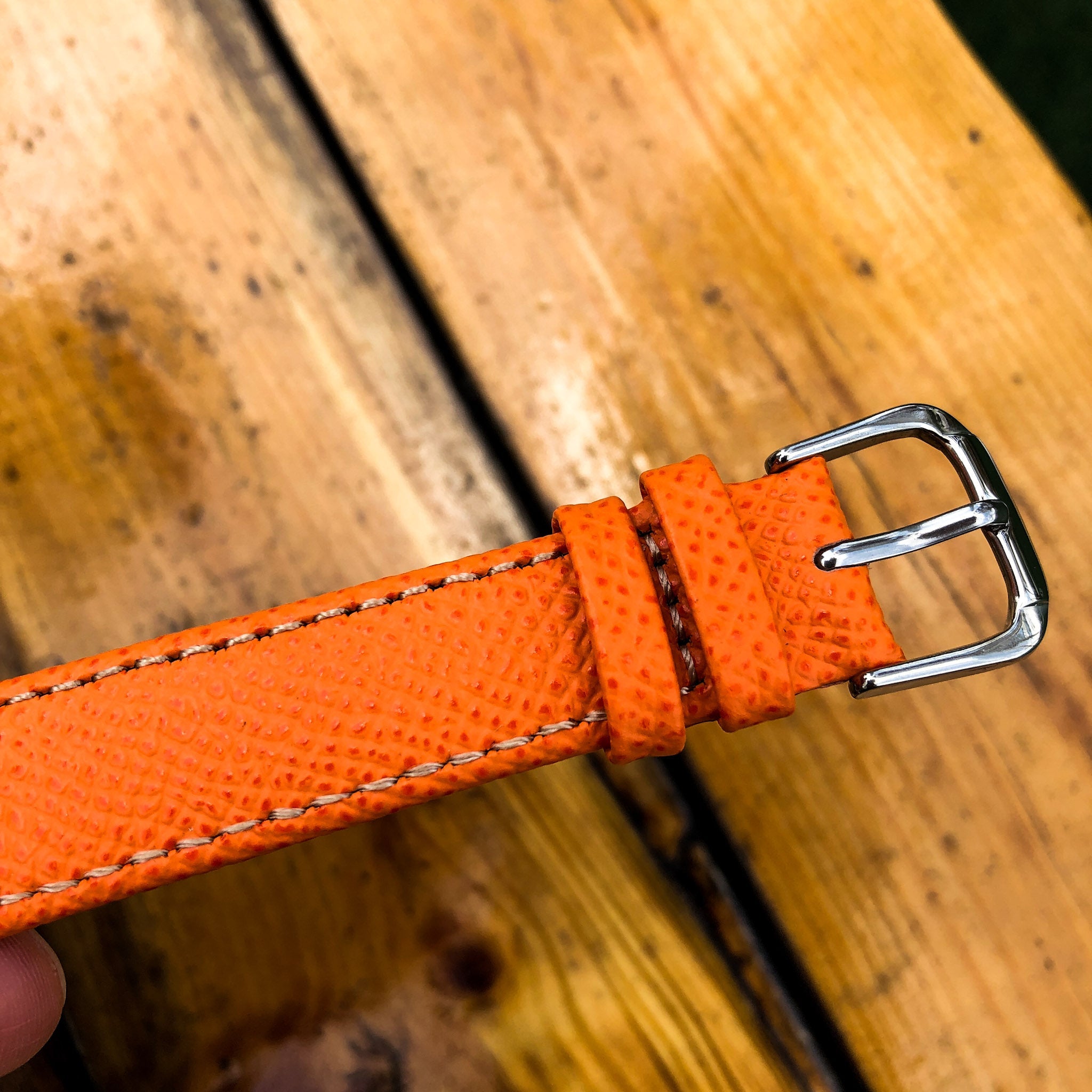 Tangerine Orange | Elegant Italian Calf Leather Watch Strap - Samurai Vintage Co.