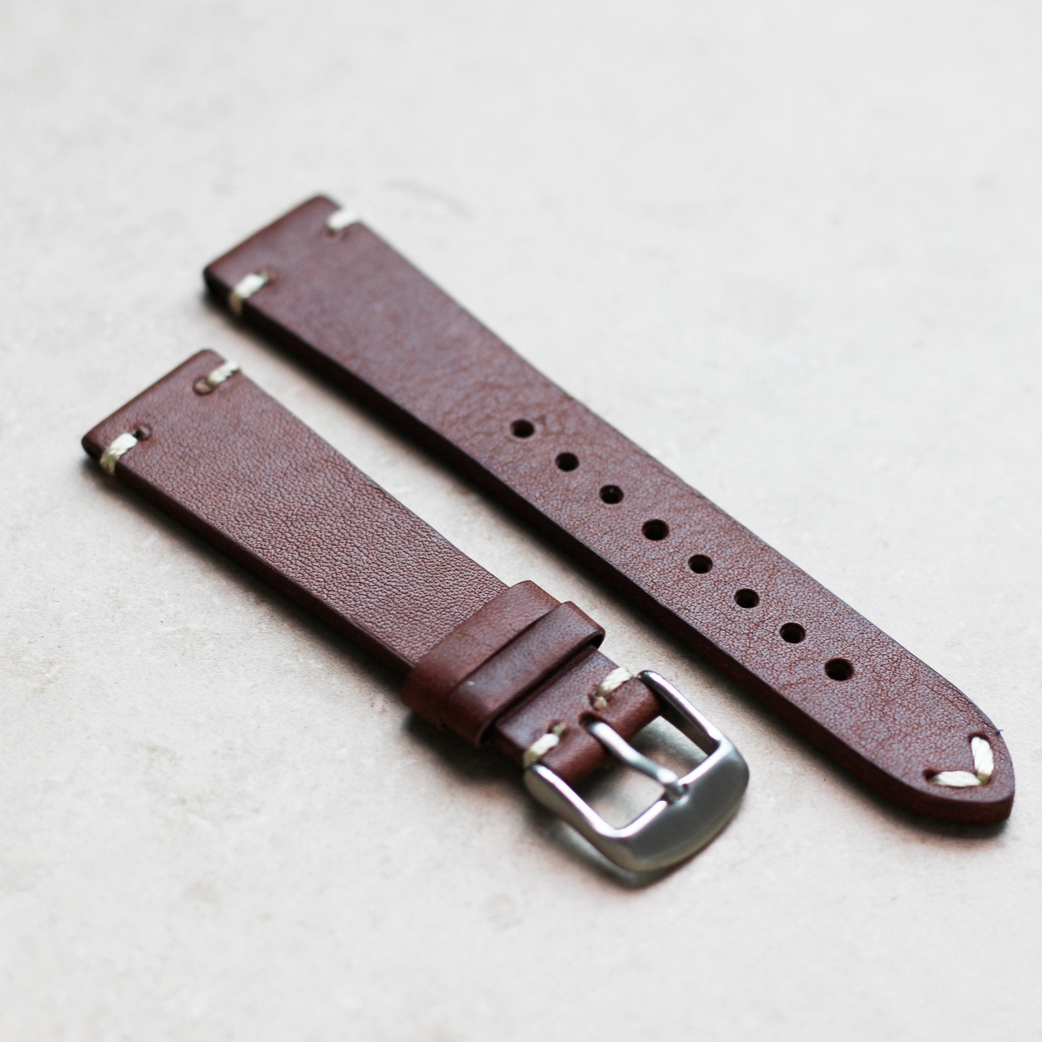 Vintage Brown | Calf Leather Watch Strap - Samurai Vintage Co.