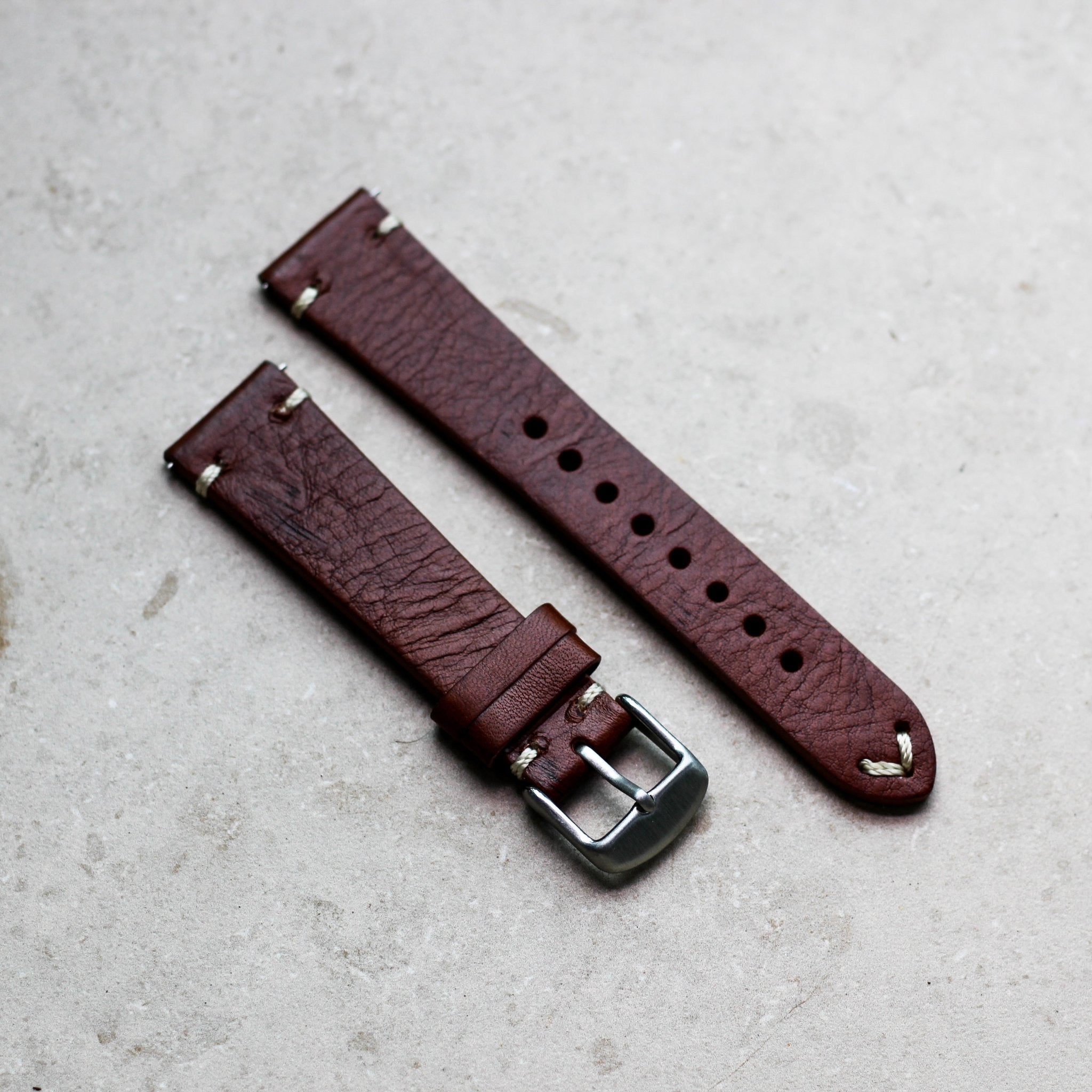 Vintage Red | Calf Leather Watch Strap - Samurai Vintage Co.