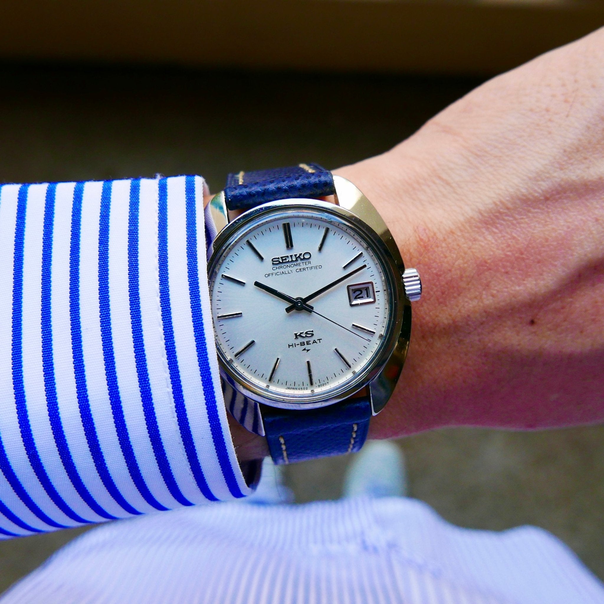 Vintage Watch | King Seiko Chronometer 5626 7040 (Blue Dial) (Close to NOS) - Samurai Vintage Co.