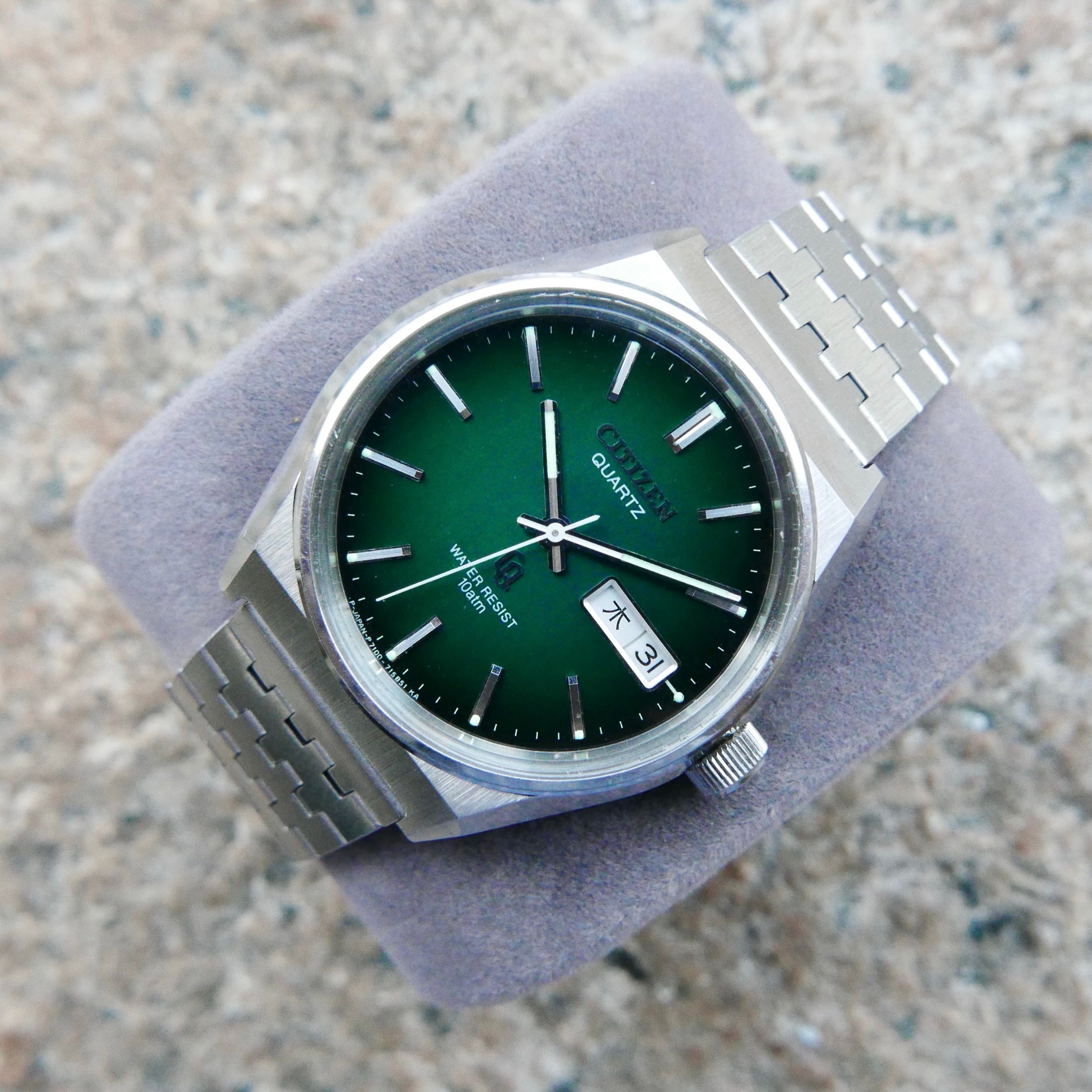 Vintage Watch | Citizen CQ 4-730020TA (Smoky Green Dial, Close to NOS)