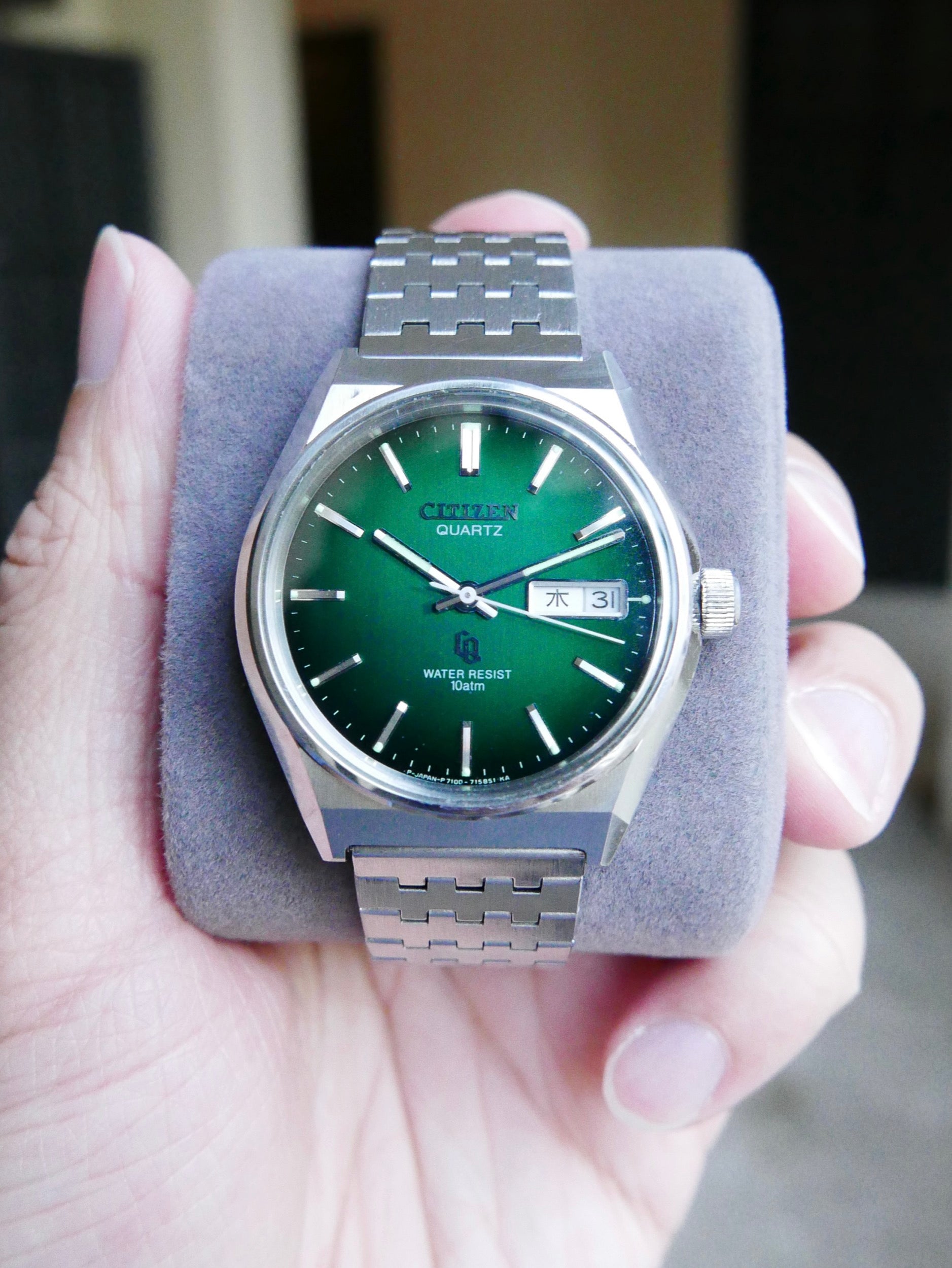Vintage Watch | Citizen CQ 4-730020TA (Smoky Green Dial, Close to NOS)