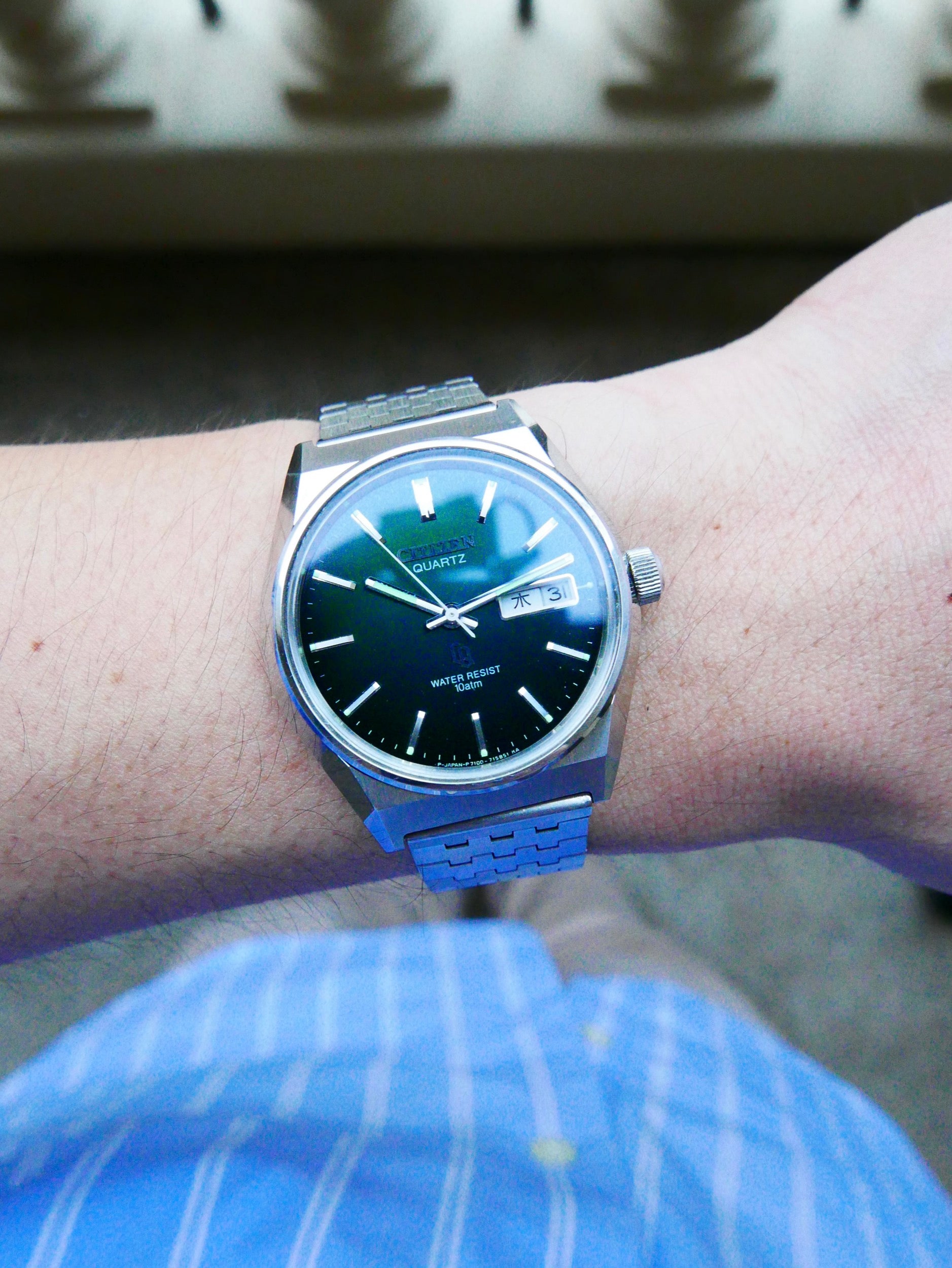 Vintage Watch | Citizen CQ 4-730020TA (Smoky Green Dial, Close to NOS)