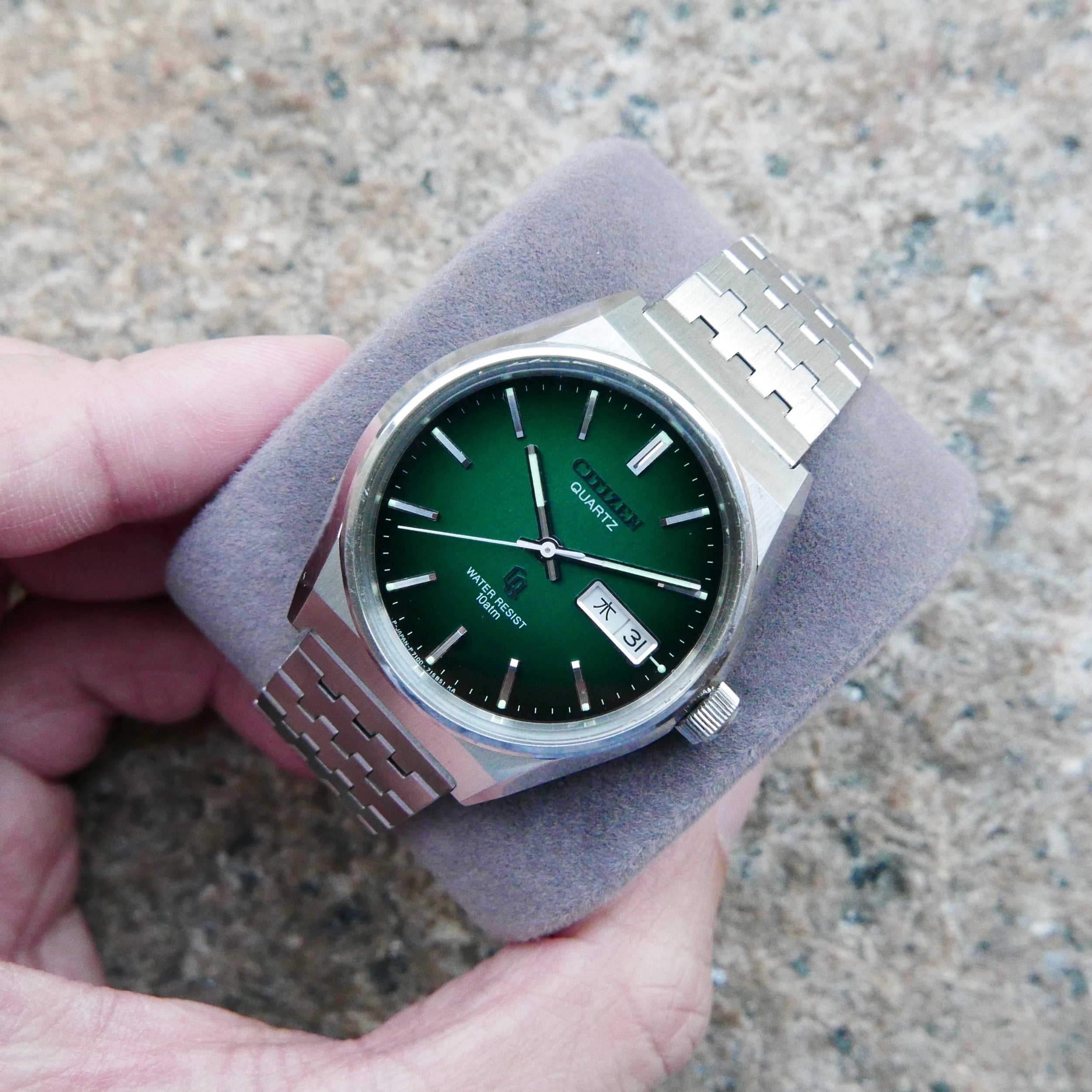 Vintage Watch | Citizen CQ 4-730020TA (Smoky Green Dial, Close to NOS)