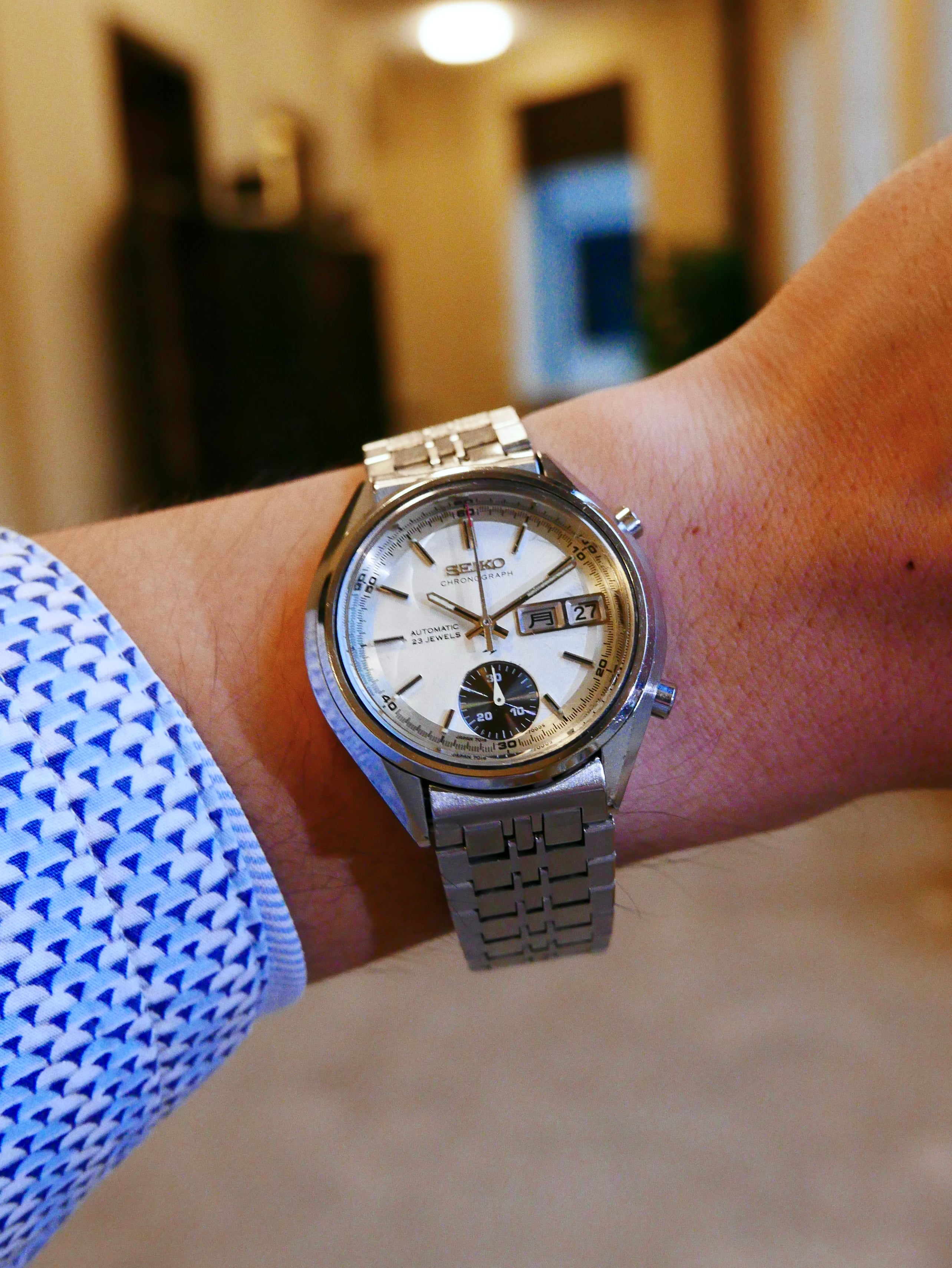 Vintage Seiko Chronograph 7018-7000 "One-Eyed Panda"