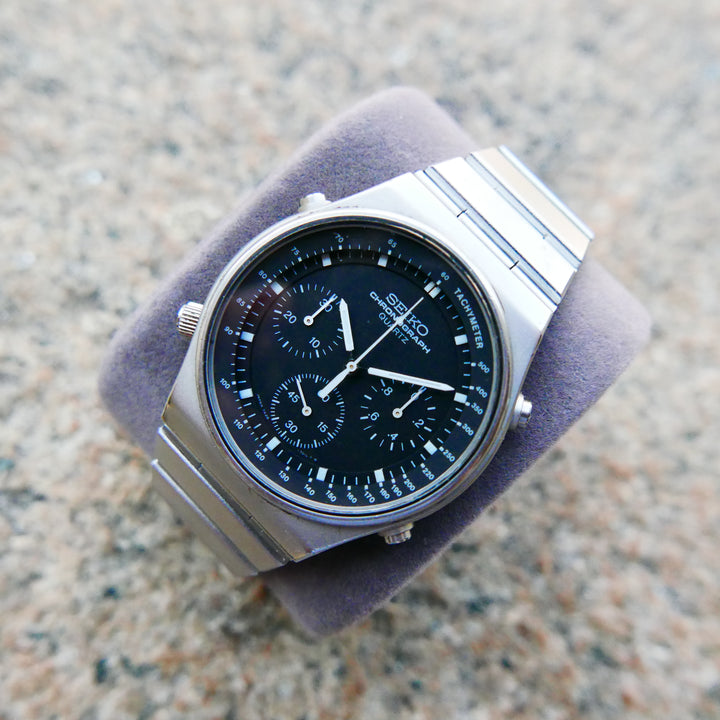 Vintage Watch | Seiko Quartz Chronograph 7A28-701LT Speedmaster (Black Dial)