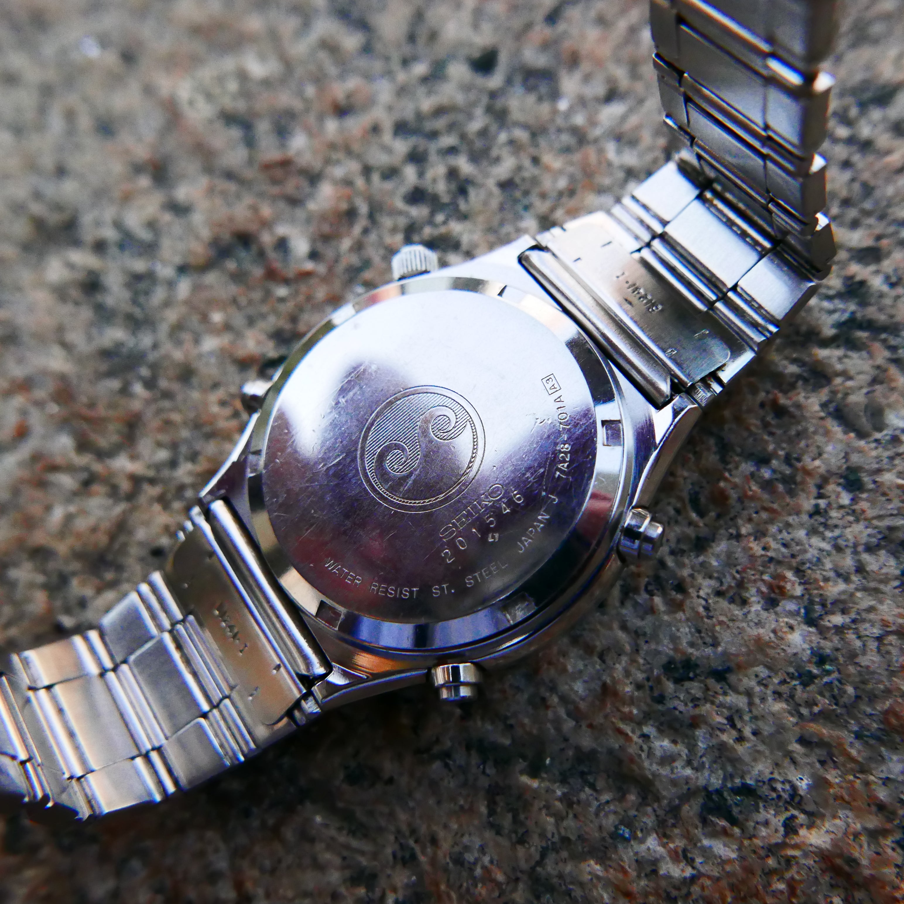 Vintage Watch | Seiko Quartz Chronograph 7A28-701LT Speedmaster (Black Dial)