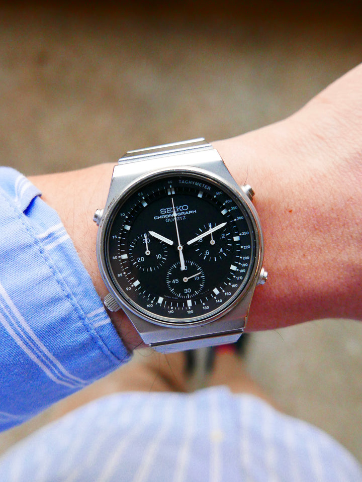 Vintage Watch | Seiko Quartz Chronograph 7A28-701LT Speedmaster (Black Dial)