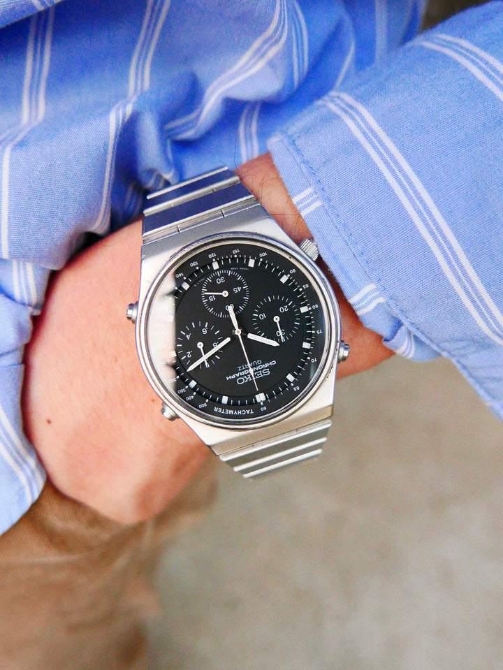 Vintage Watch | Seiko Quartz Chronograph 7A28-701LT Speedmaster (Black Dial)