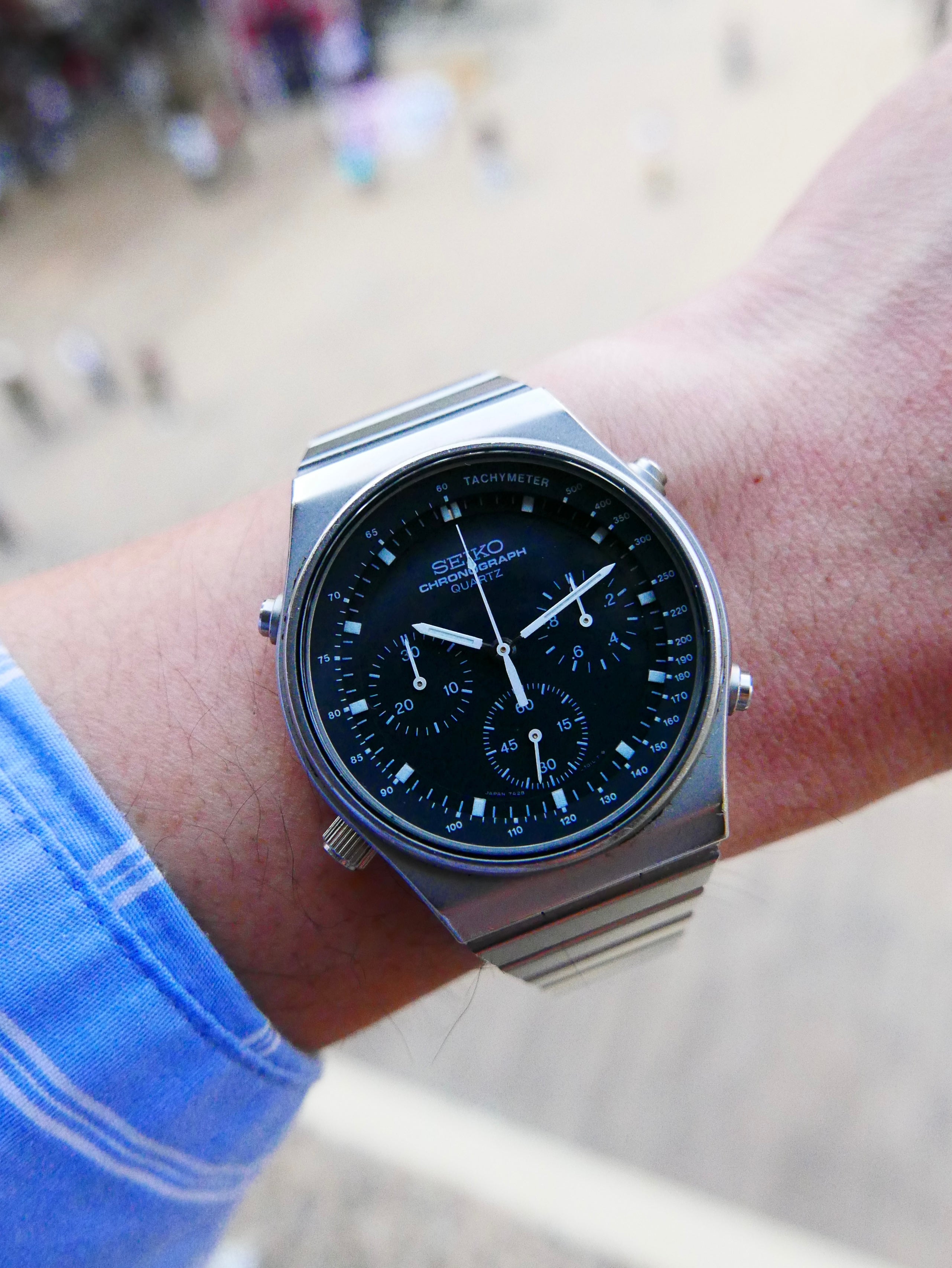 Vintage Watch | Seiko Quartz Chronograph 7A28-701LT Speedmaster (Black Dial)