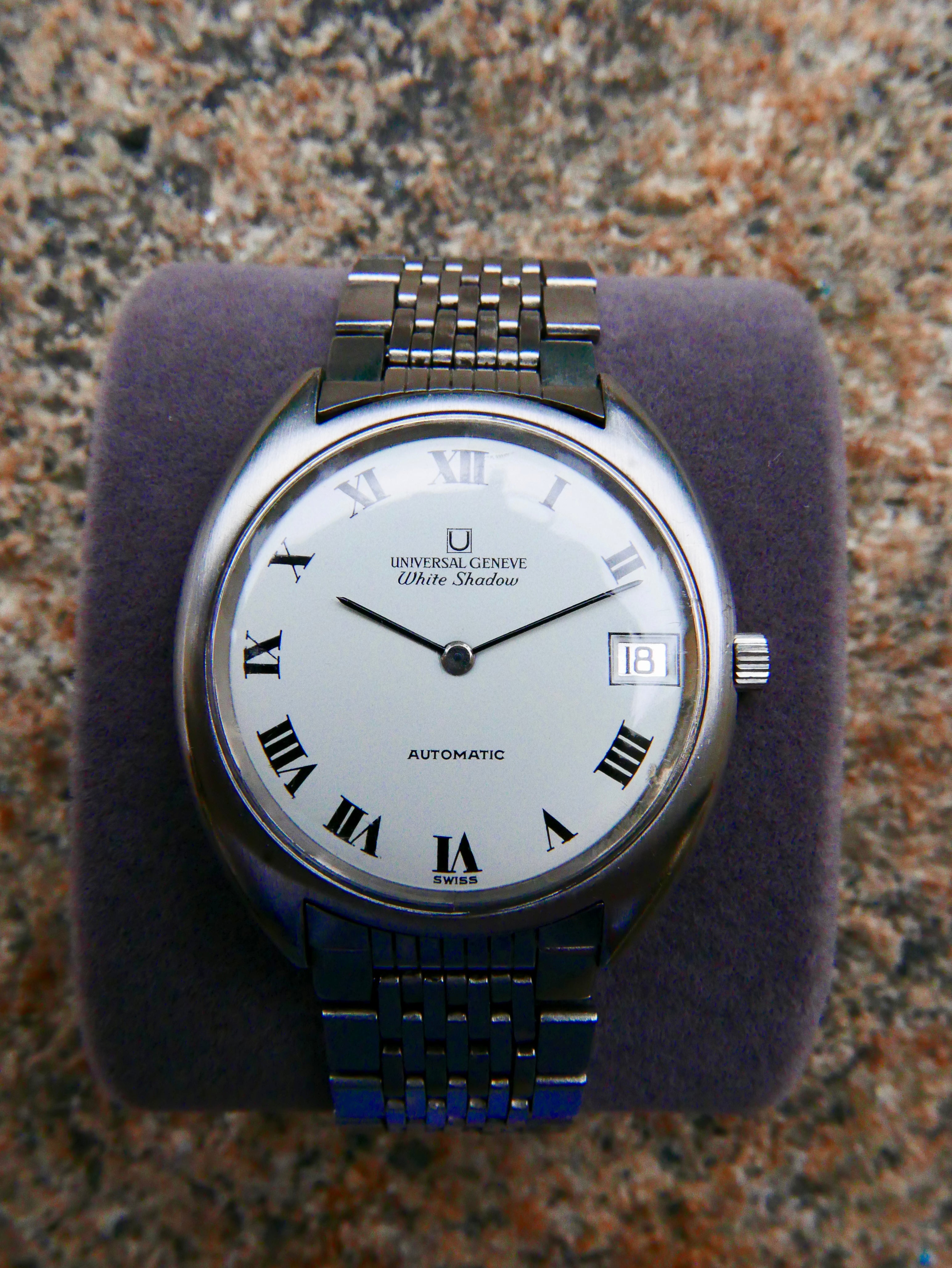 Vintage Watch | Universal Geneve White Shadow Automatic 867102 (With Certificate & Paper)
