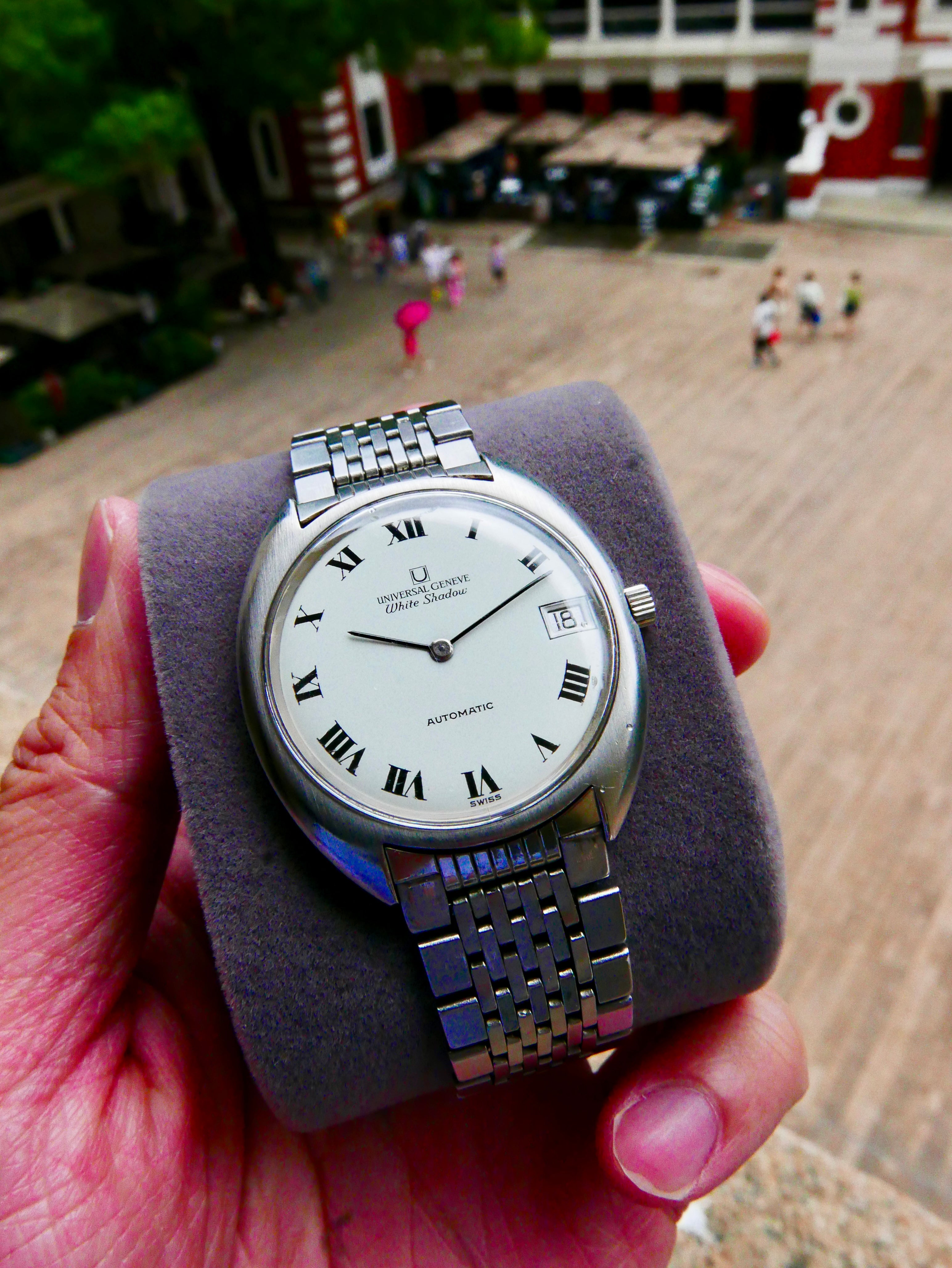 Vintage Watch | Universal Geneve White Shadow Automatic 867102 (With Certificate & Paper)