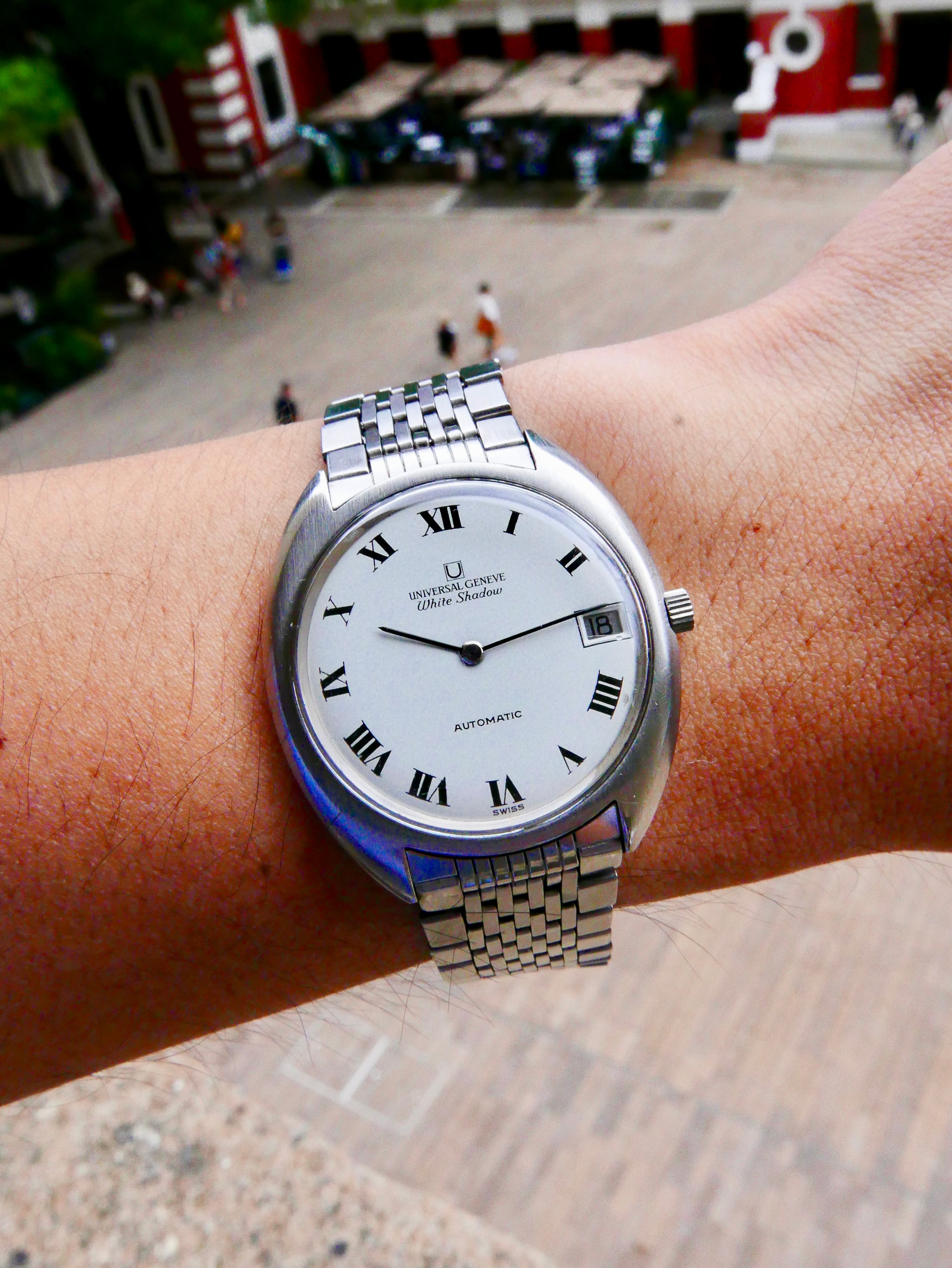 Vintage Watch | Universal Geneve White Shadow Automatic 867102 (With Certificate & Paper)