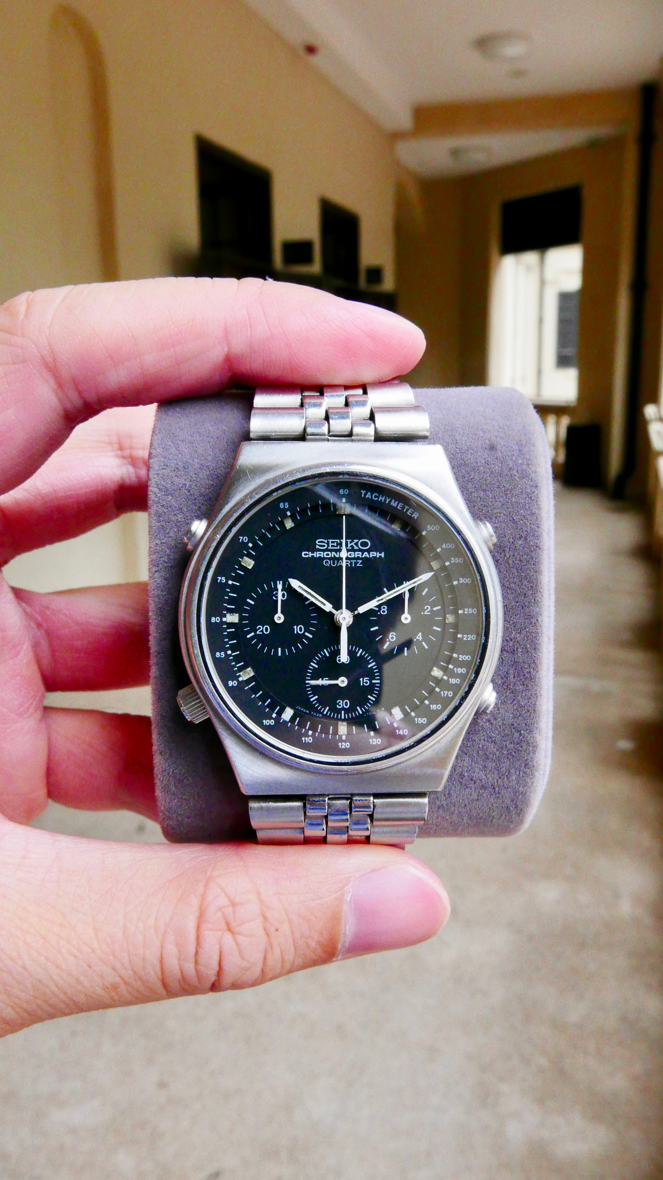Vintage Watch | Seiko Quartz Chronograph 7A28-701LT Speedmaster (Black Dial)