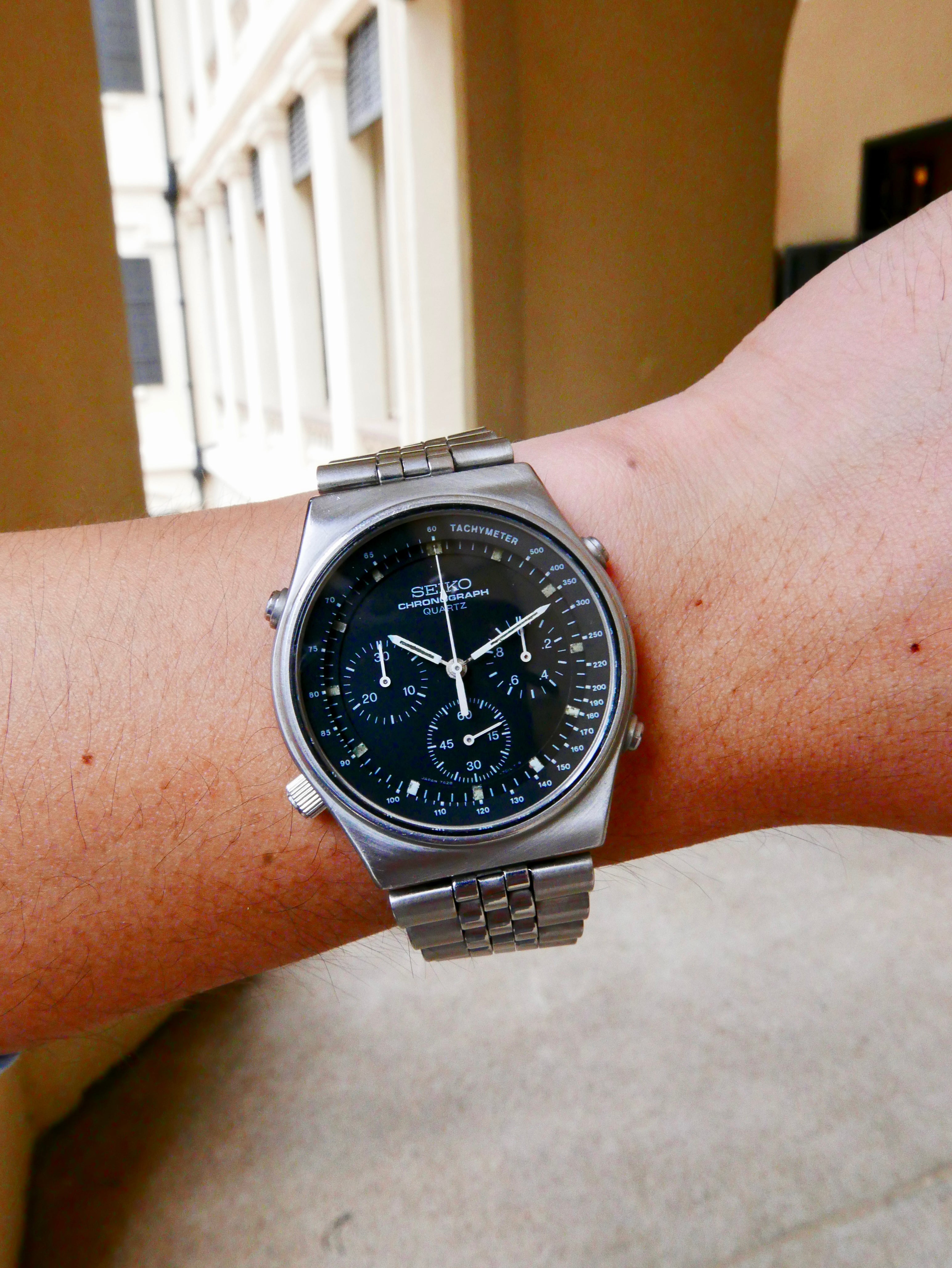 Vintage Watch | Seiko Quartz Chronograph 7A28-701LT Speedmaster (Black Dial)
