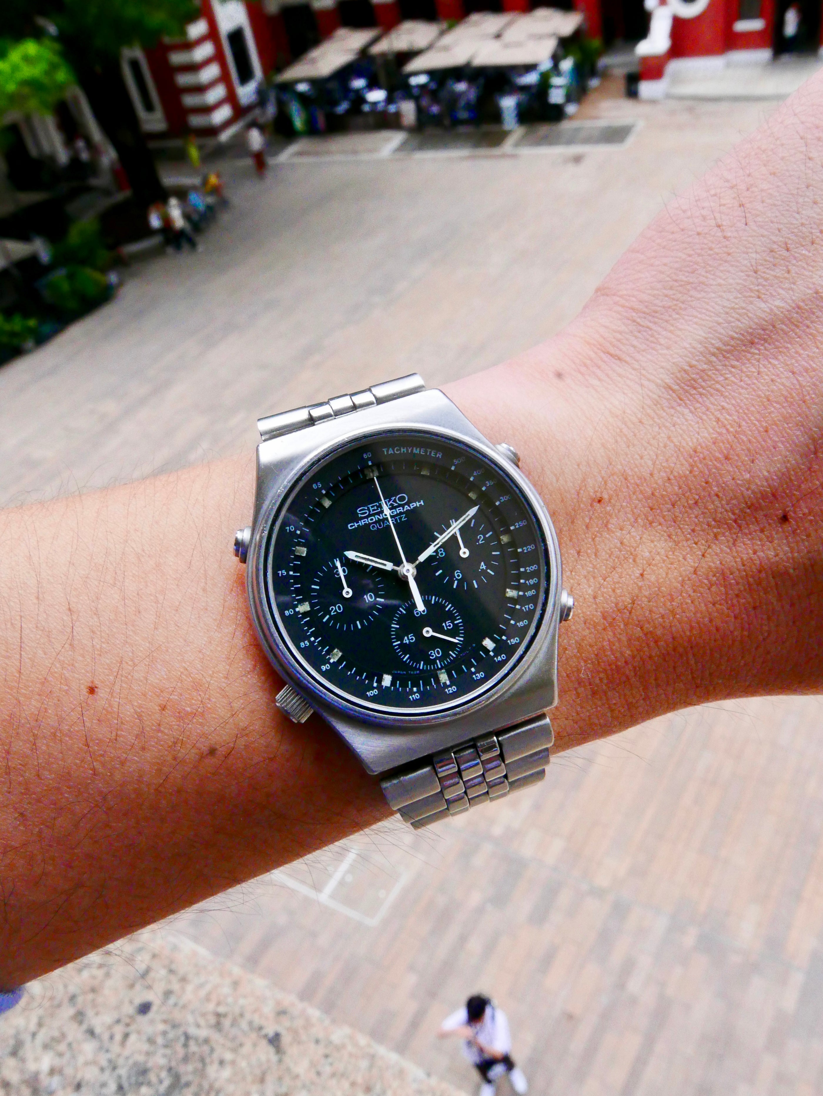 Vintage Watch | Seiko Quartz Chronograph 7A28-701LT Speedmaster (Black Dial)