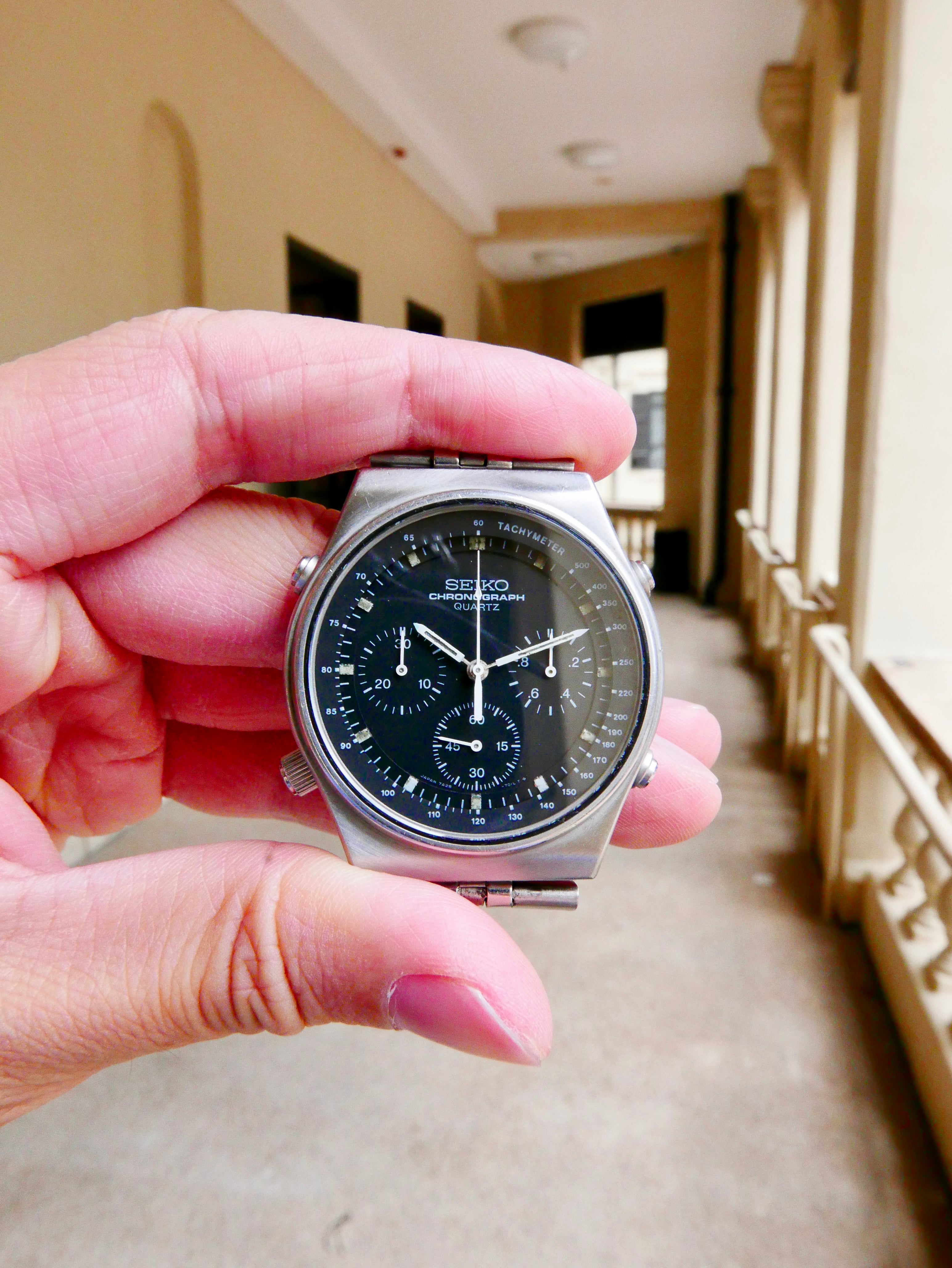 Vintage Watch | Seiko Quartz Chronograph 7A28-701LT Speedmaster (Black Dial)